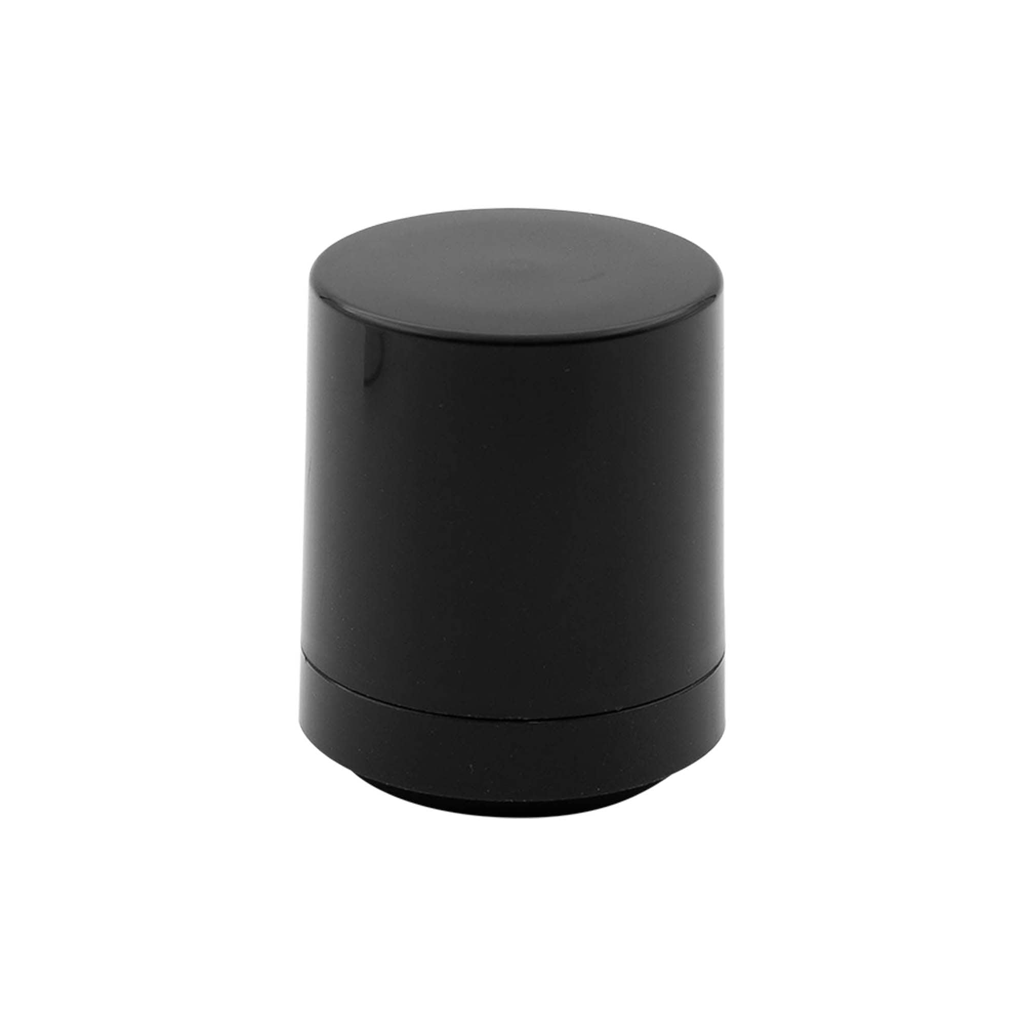 Airless Dispenser Pompkop „Mezzo“, type D, PP-kunststof, zwart met zwarte dop