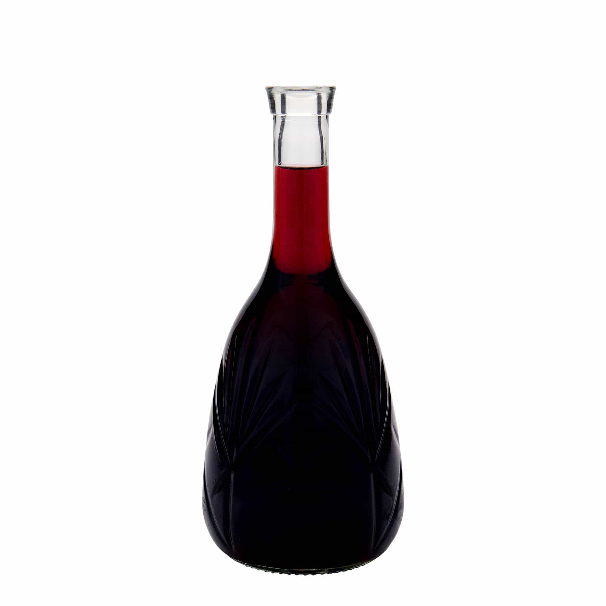 1.000 ml glazen fles 'Reliefa', monding: kurk