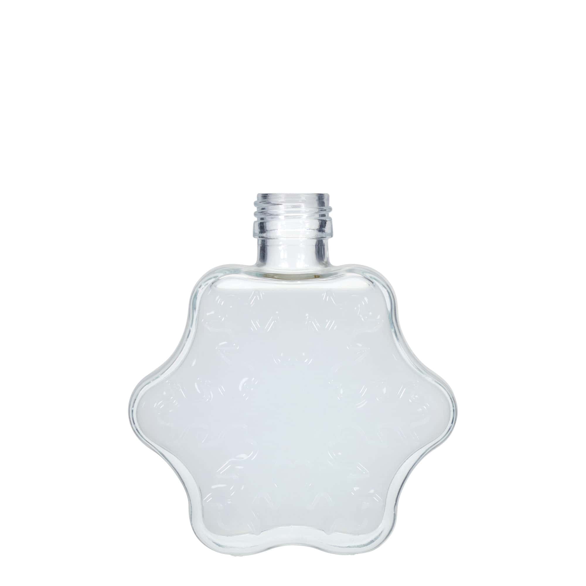 200 ml glazen fles 'Sneeuwvlok', monding: PP 28