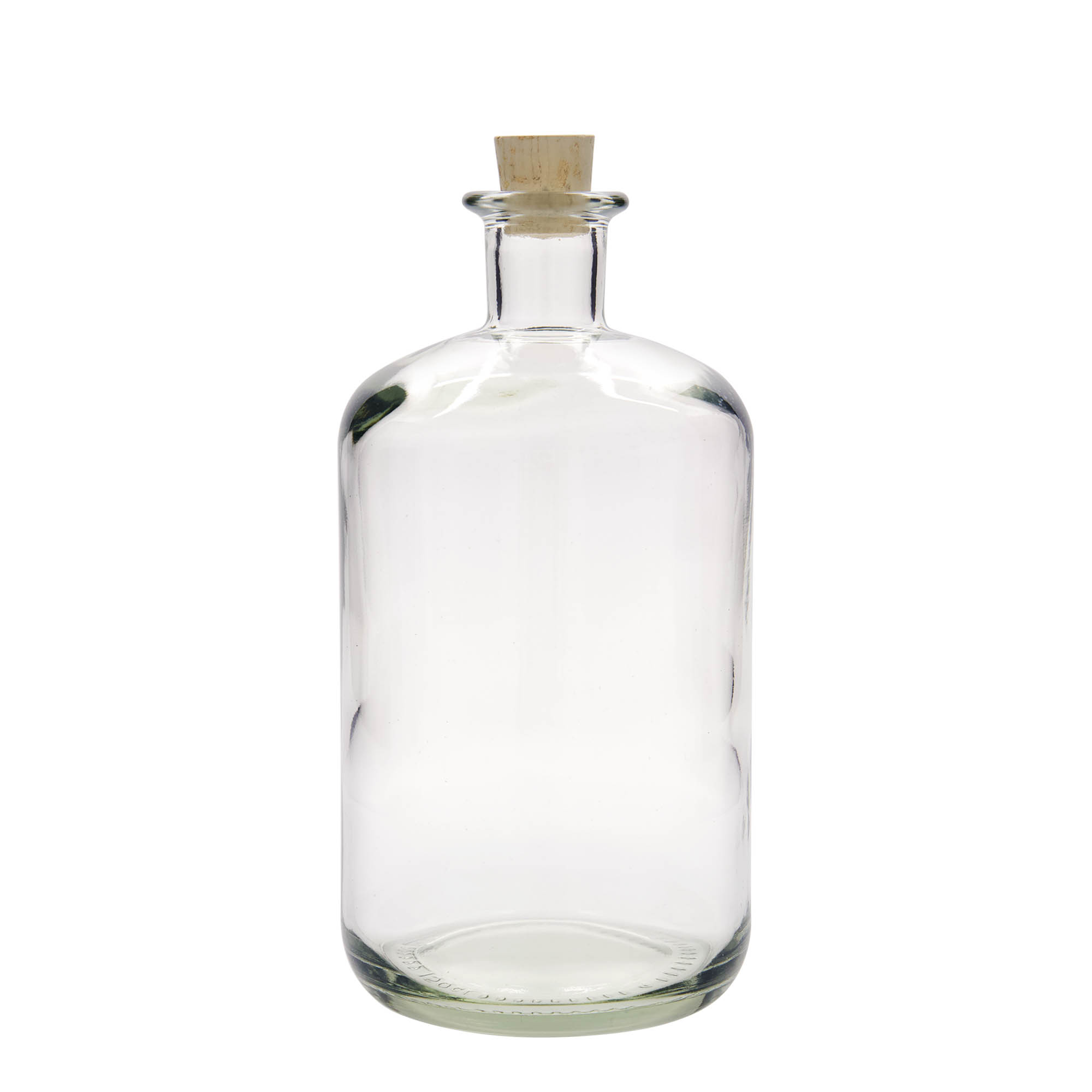 1.500 ml glazen apothekersfles, hals: kurk 1.500 ml glazen apothekersfles, hals: kurk