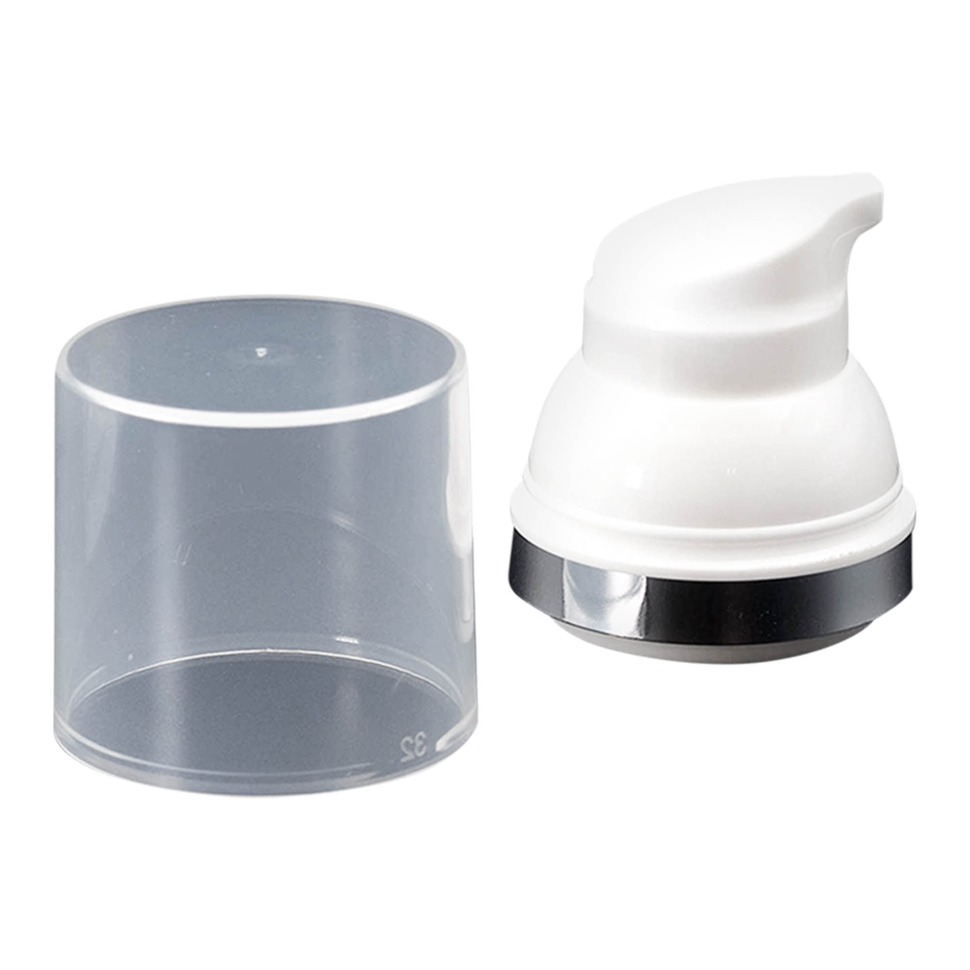 Airless Dispenser Pompkop 'Mezzo', PP-kunststof, wit