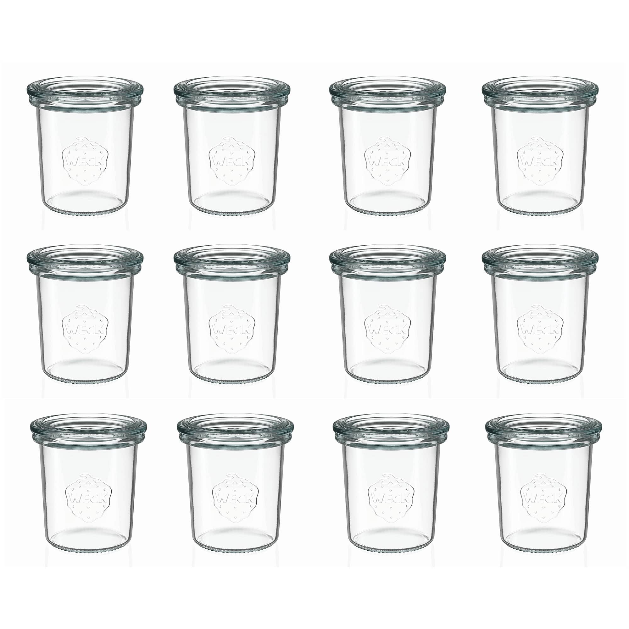 12x 160 ml WECK-stortglas met glazen deksel RR 60