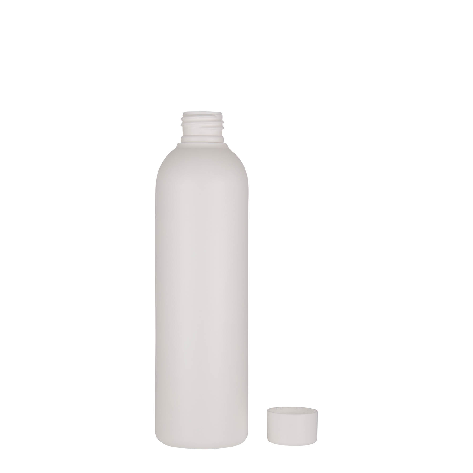 250 ml kunststoffles 'Tuffy', HDPE, wit, opening: 24/410