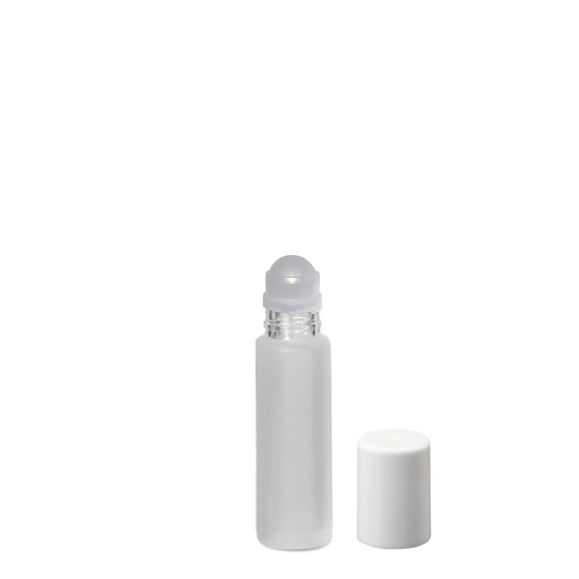 10 ml roll-on fles, glas, mat, opening: schroefdop
