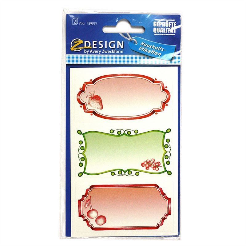 Zweckform etiketten 'Fruit', rechthoekig, papier, meerkleurig Zweckform etiketten 'Fruit', rechthoekig, papier, meerkleurig