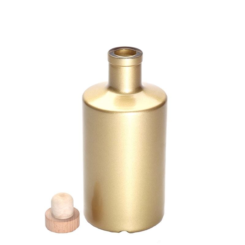 500 ml glazen fles 'Caroline', goud, opening: kurk