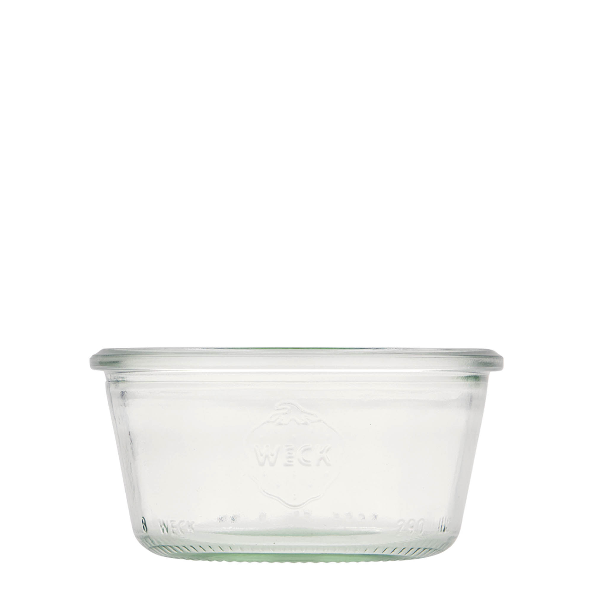 6x 290 ml laag WECK-stortglas met glazen deksel RR 100