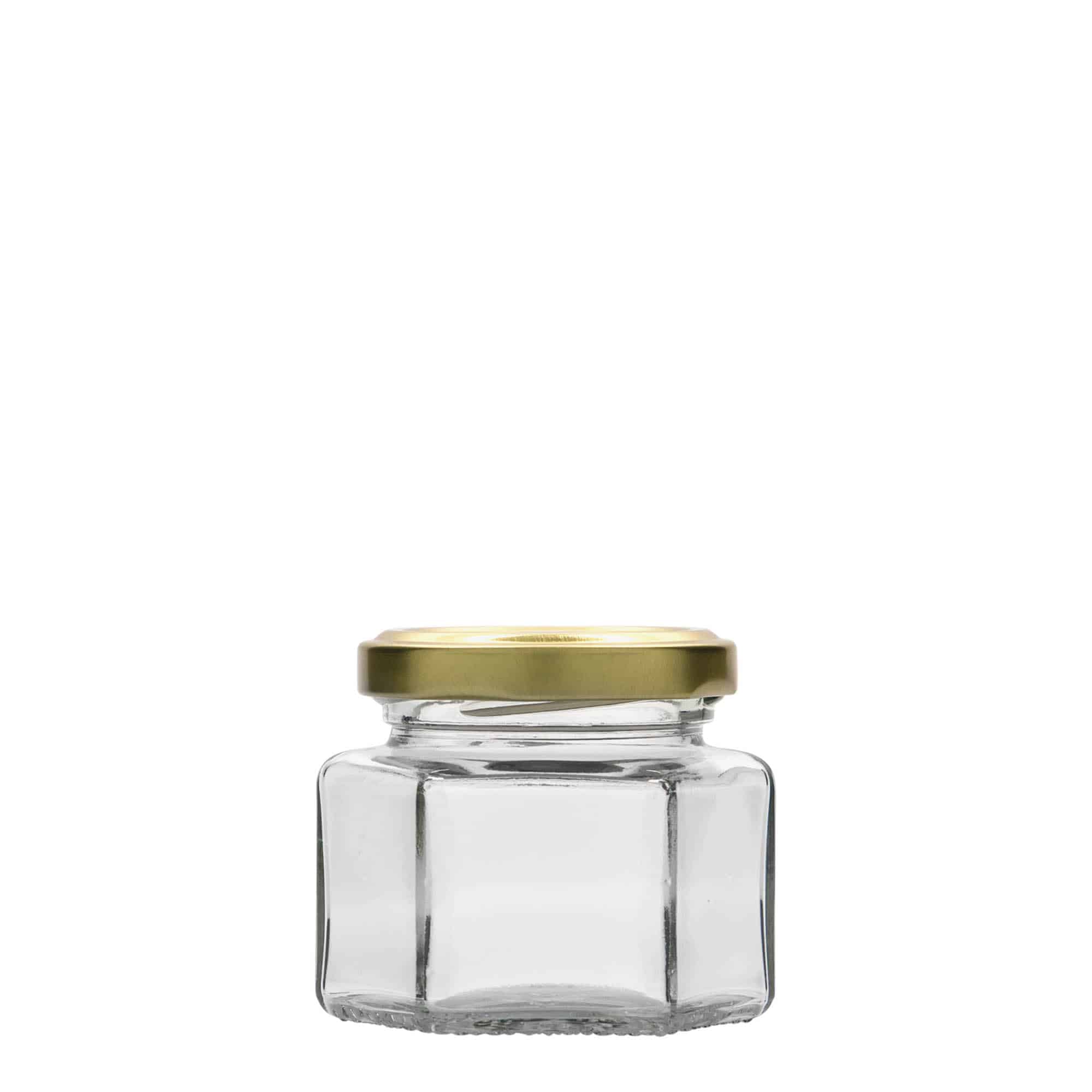 106 ml zeskantglas, opening: Twist-Off (TO 53)