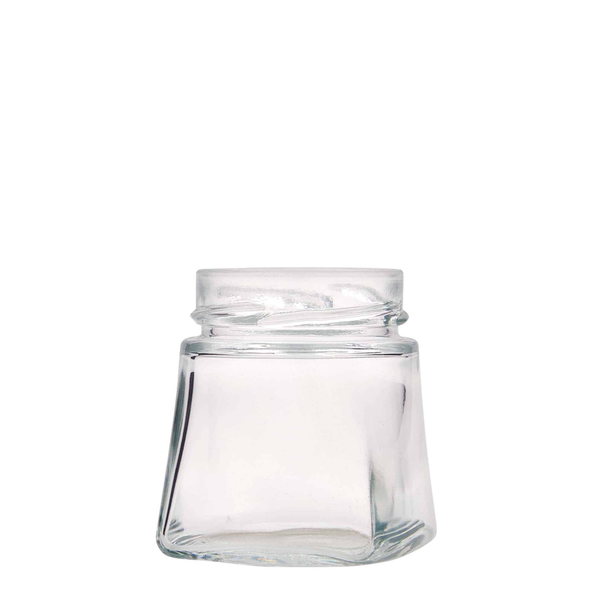 212 ml vierkant glas 'Luxor', opening: Deept-Twist-Off (DTO 63)