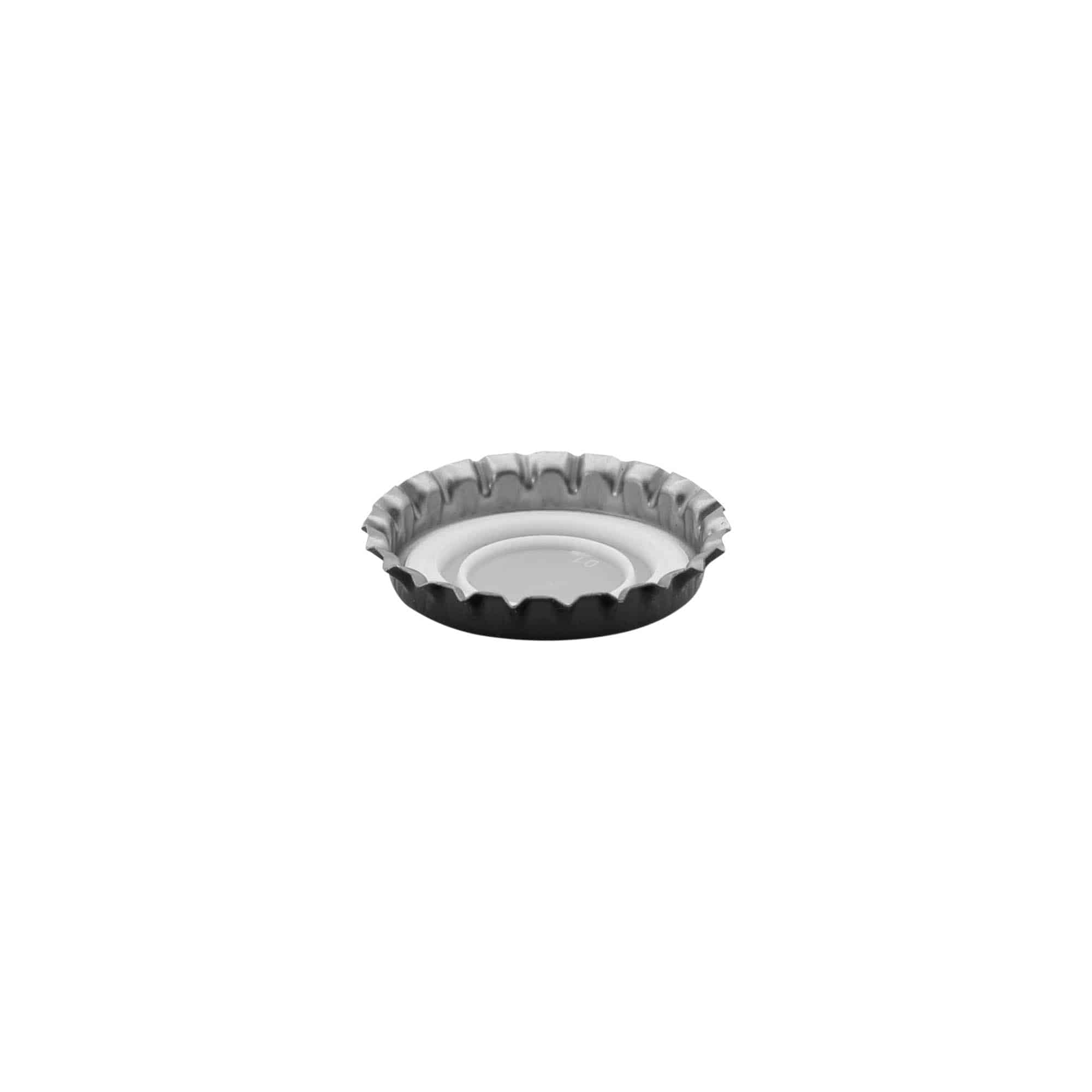 Kroonkurken 29 mm, metaal, zwart
