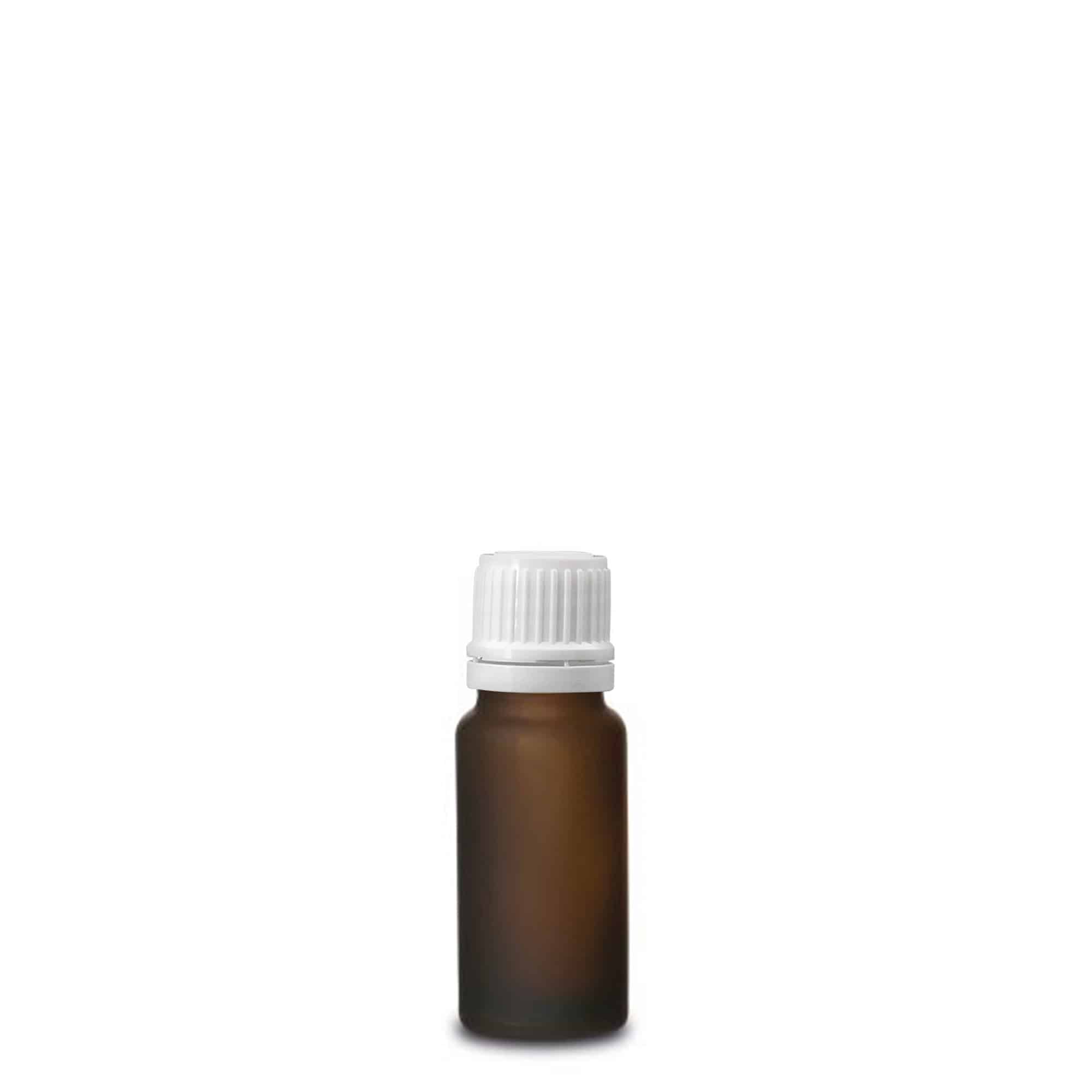 10ml medicijnfles, glas, bruin mat, opening: DIN 18