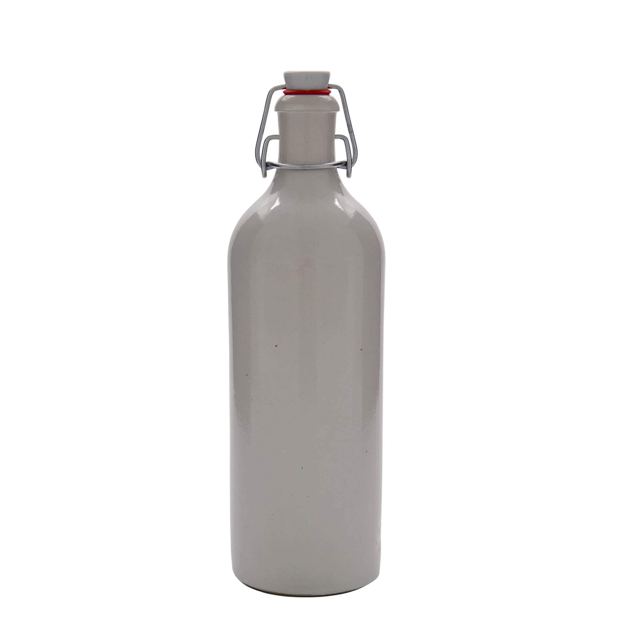 750 ml tonkruik, steengoed, wit, monding: beugelverschluss
