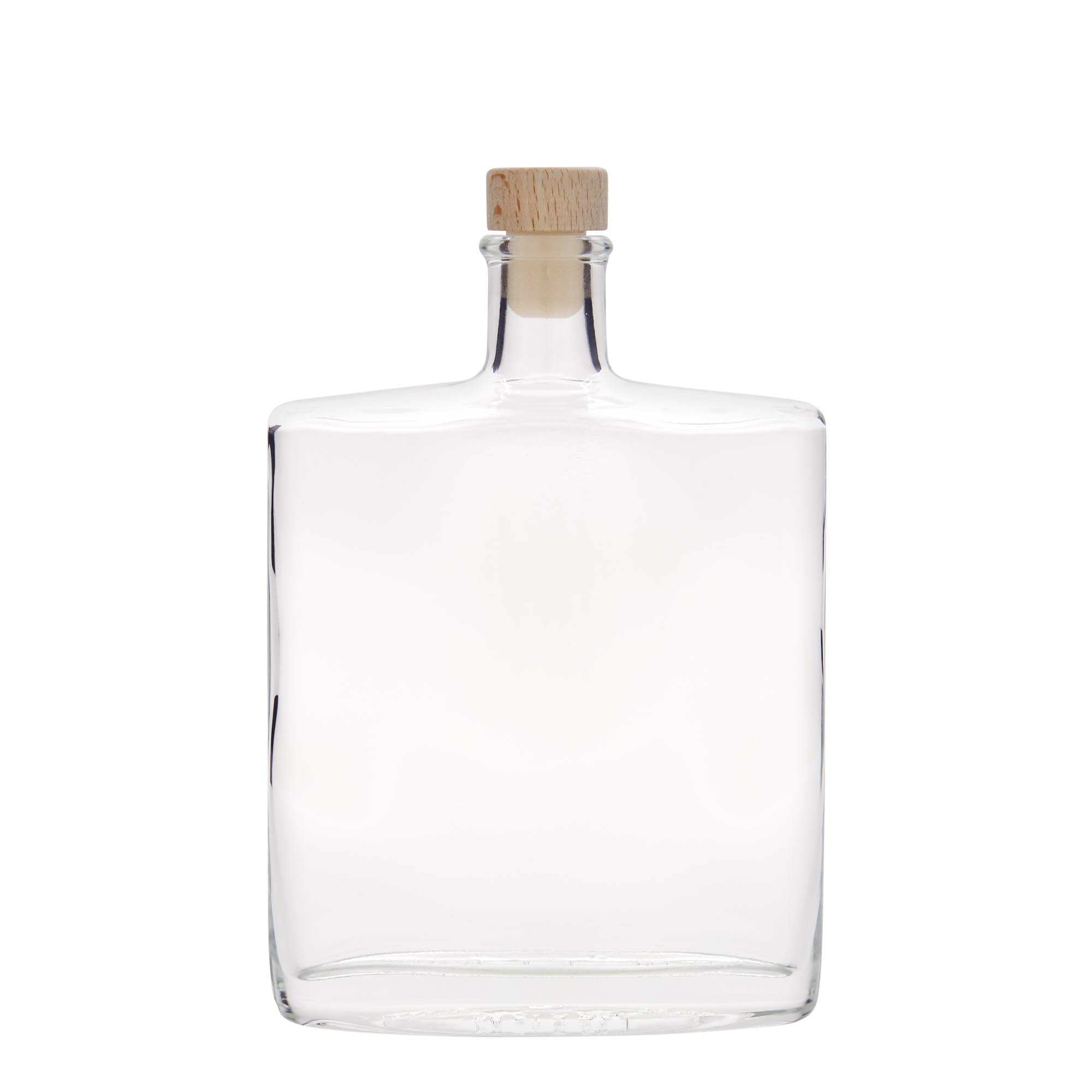 500 ml glazen fles 'Zorbas', ovaal, opening: kurk