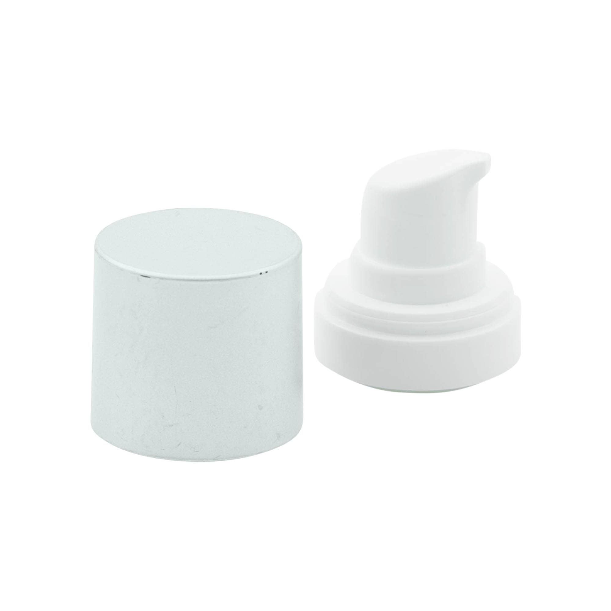 Airless Dispenser Pompkop 'Micro', PP-kunststof, zilver