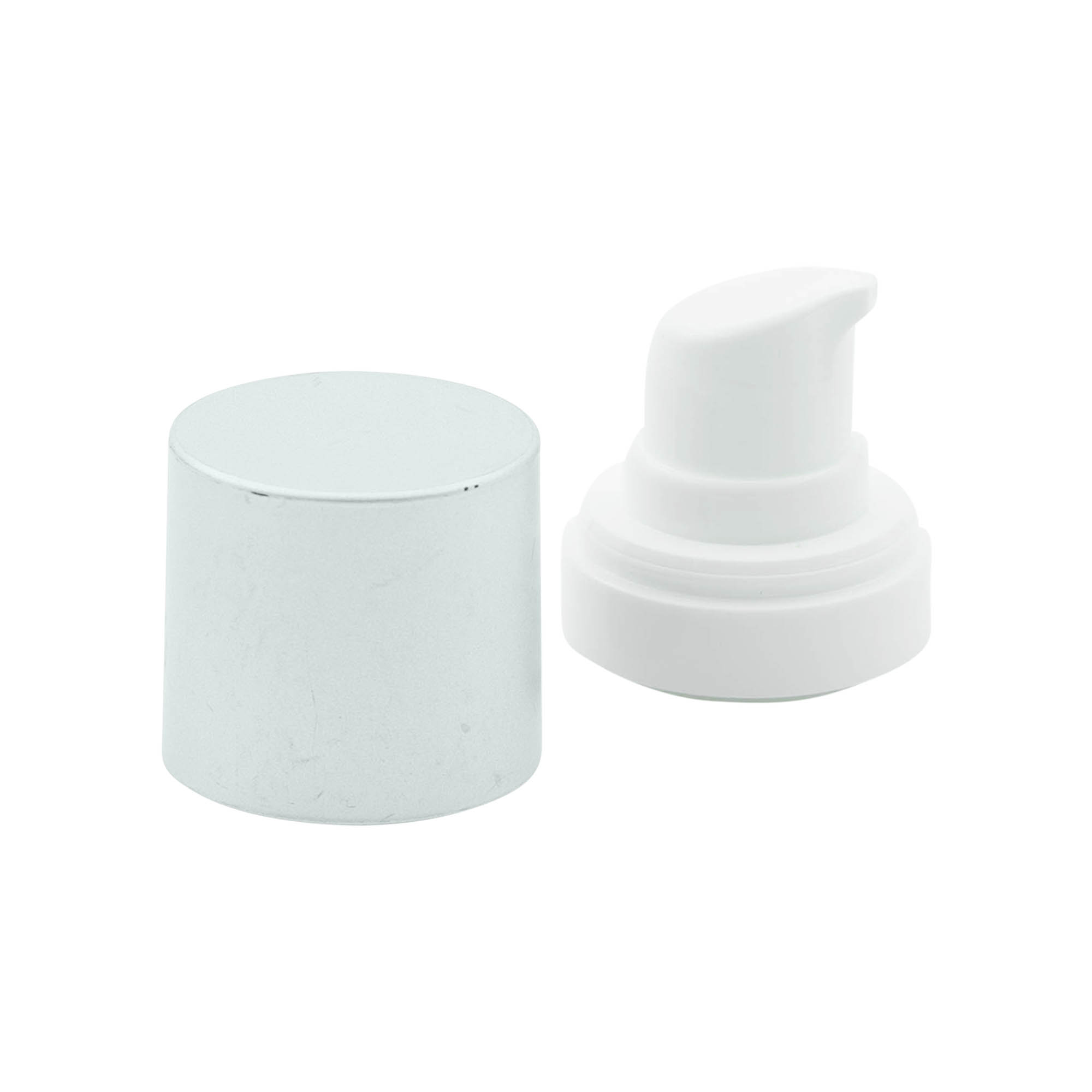 Airless Dispenser Pompkop 'Micro', PP-kunststof, zilver