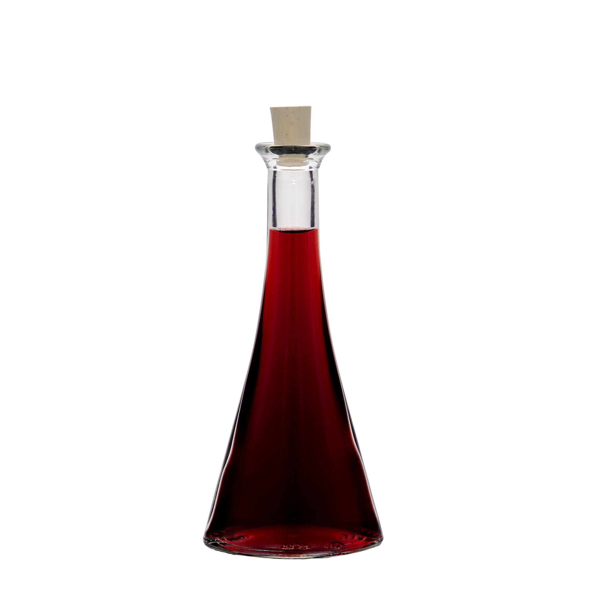 100 ml glazen fles 'Veronica', halfrond, opening: kurk