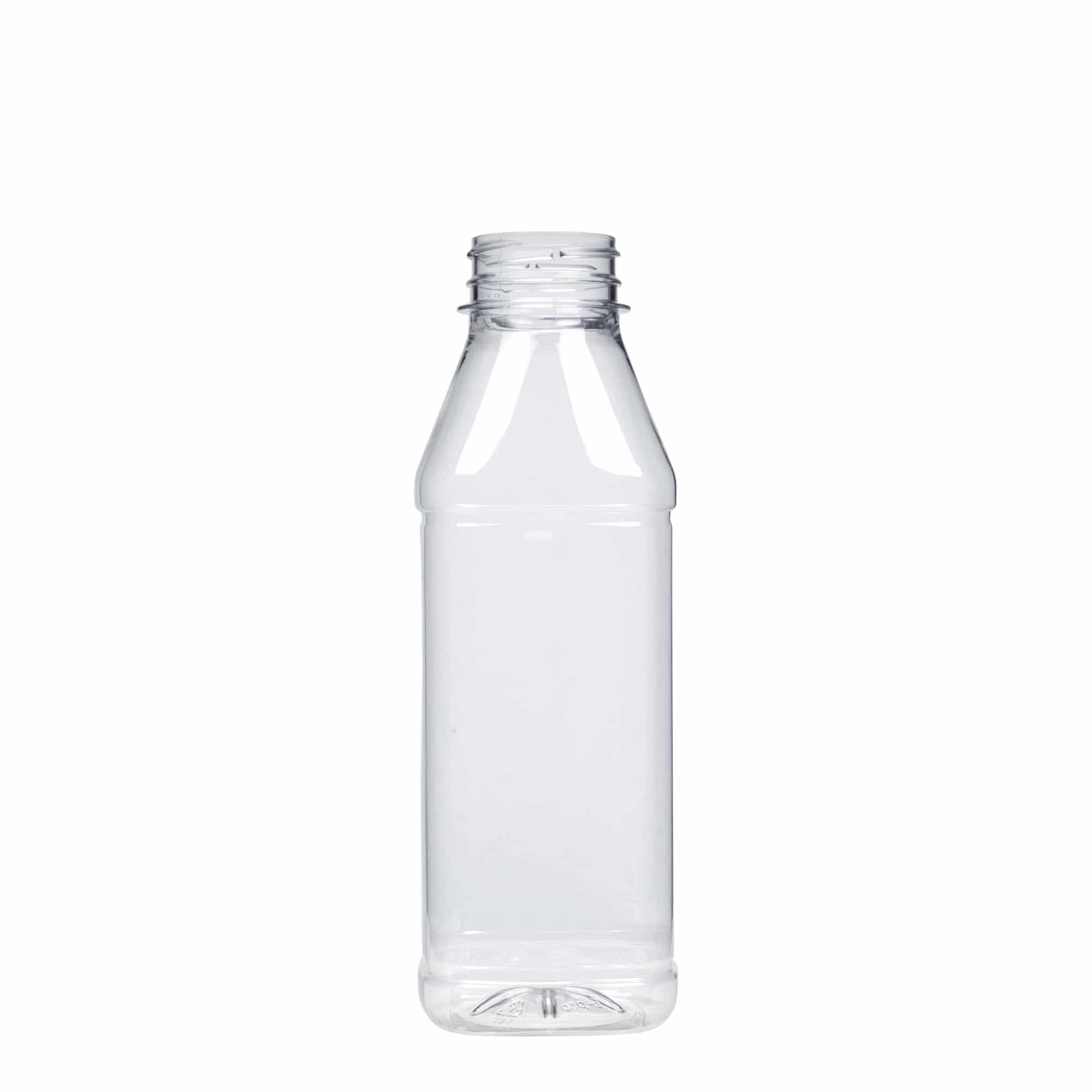 500 ml PET-fles 'Milk and Juice Carré', vierkant, kunststof, hals: 38 mm