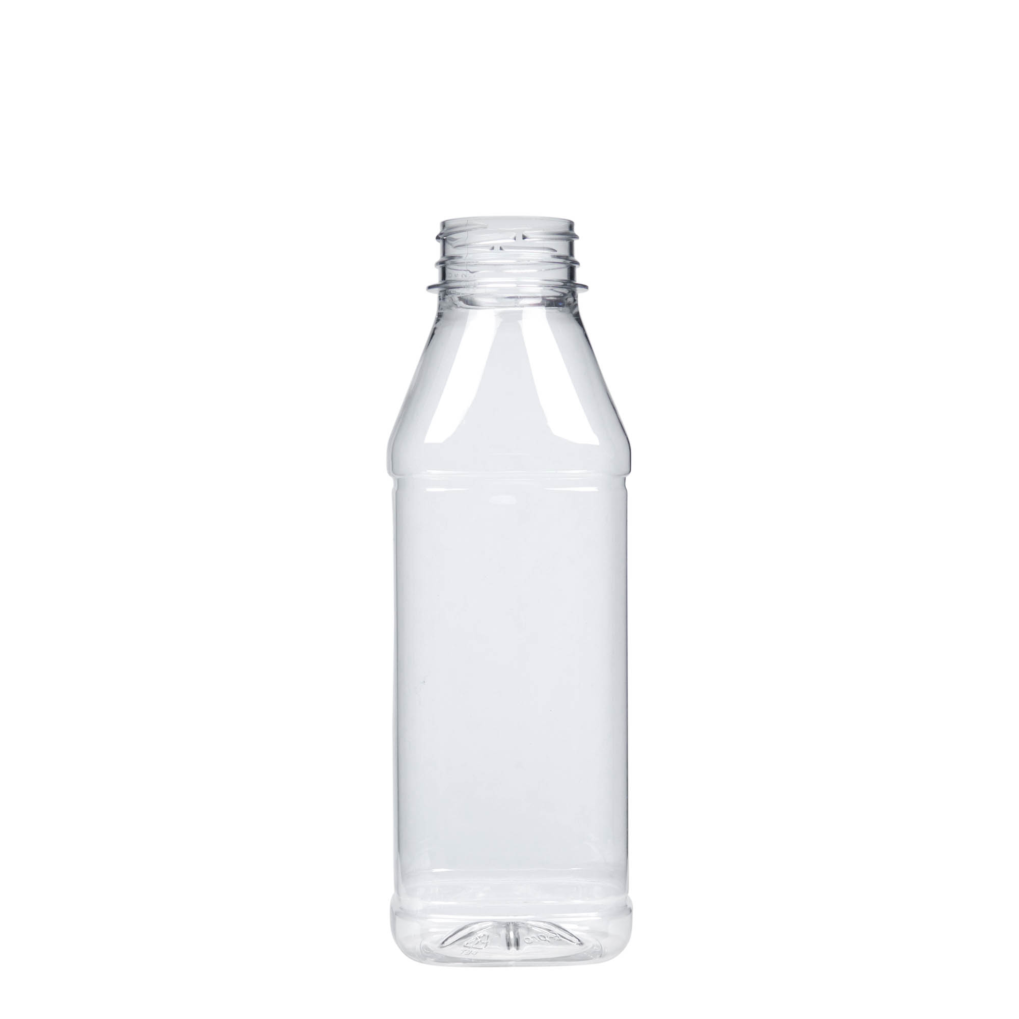 500 ml PET-fles 'Milk and Juice Carré', vierkant, kunststof, hals: 38 mm