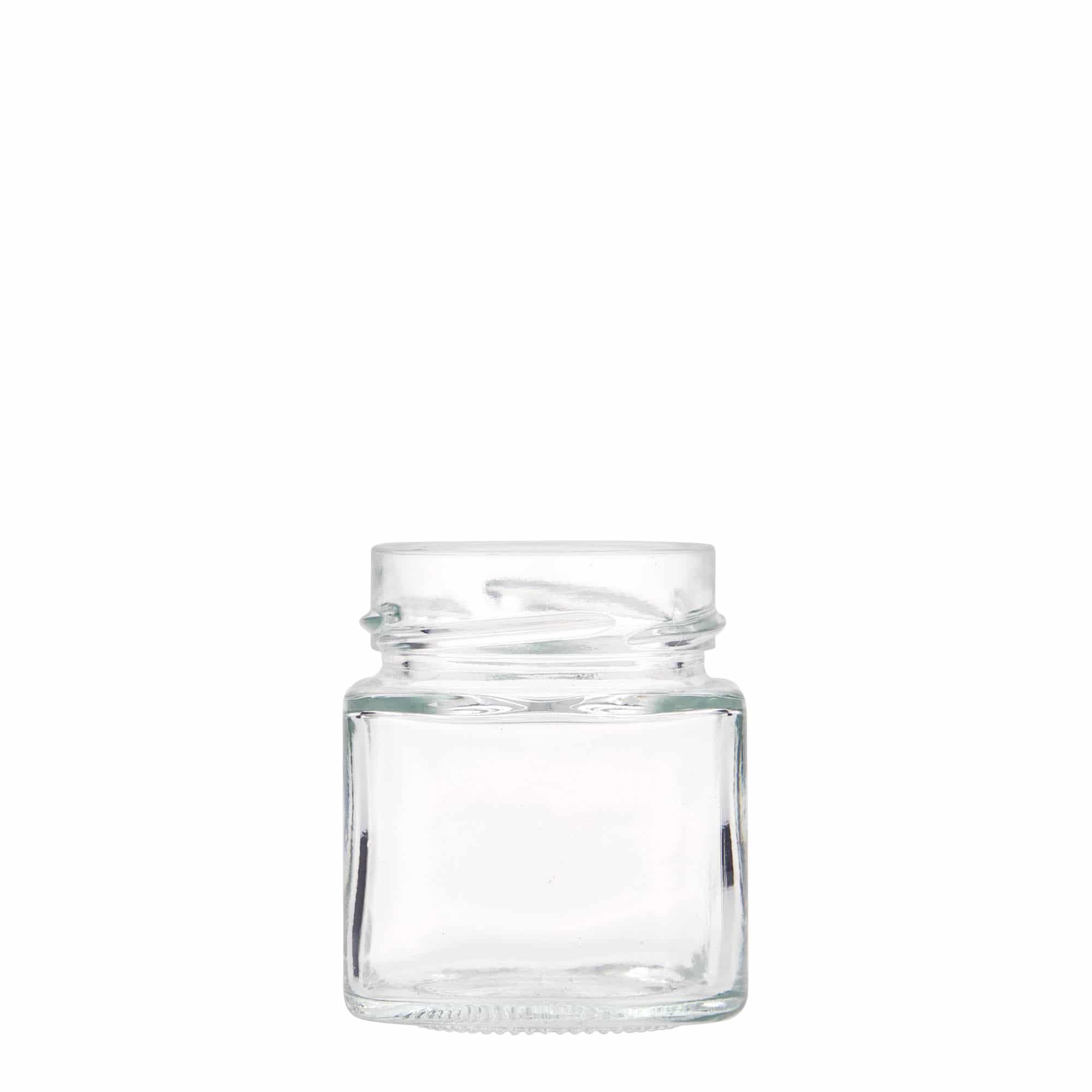 156 ml Vierkantglas 'Funny', opening: Deep-Twist-Off (DTO 58)