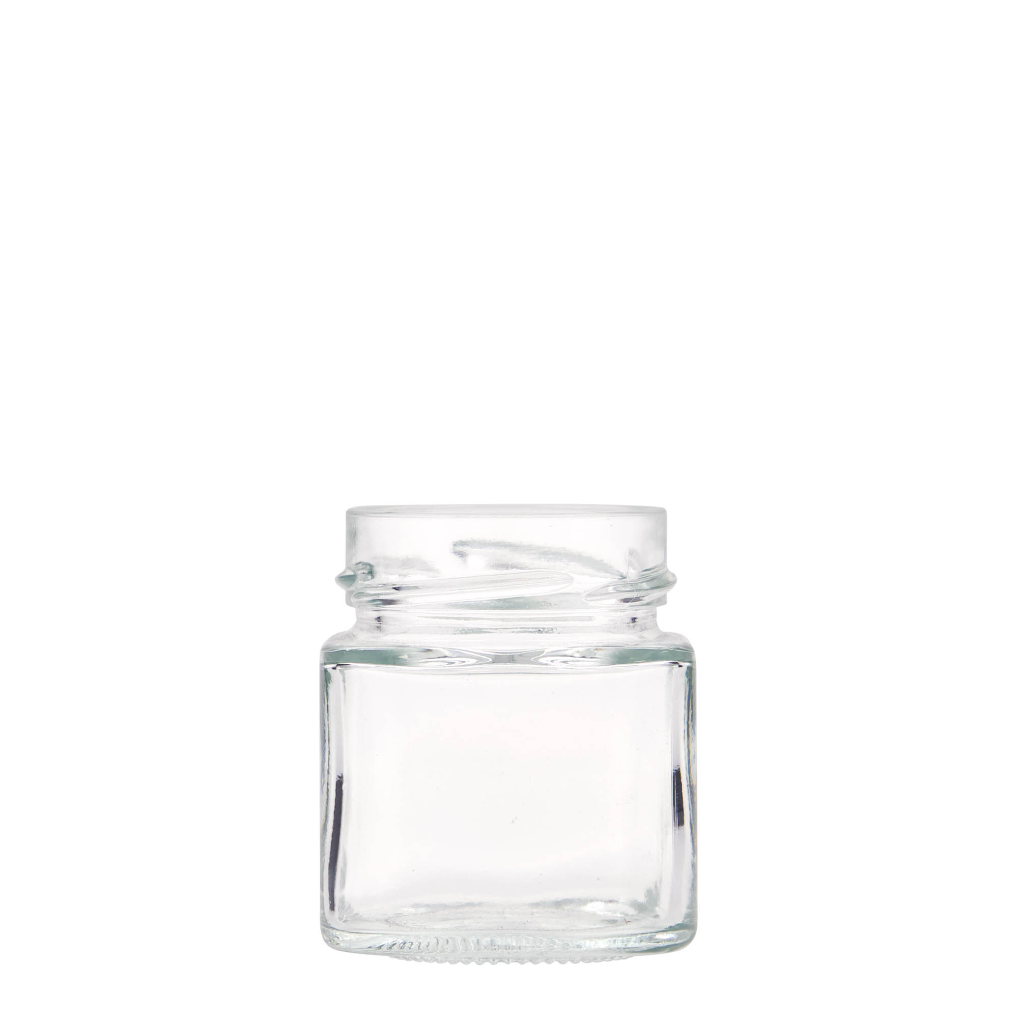 156 ml Vierkantglas 'Funny', opening: Deep-Twist-Off (DTO 58)