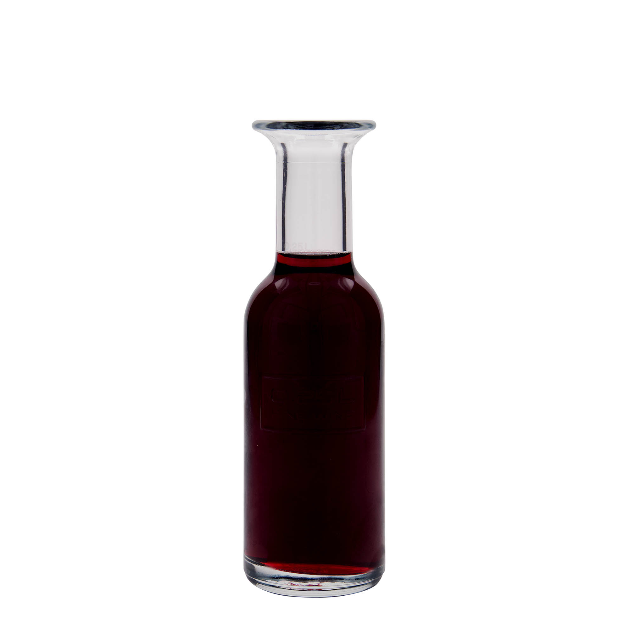 250 ml glazen fles 'Optima Fine Wine', hals: kurk