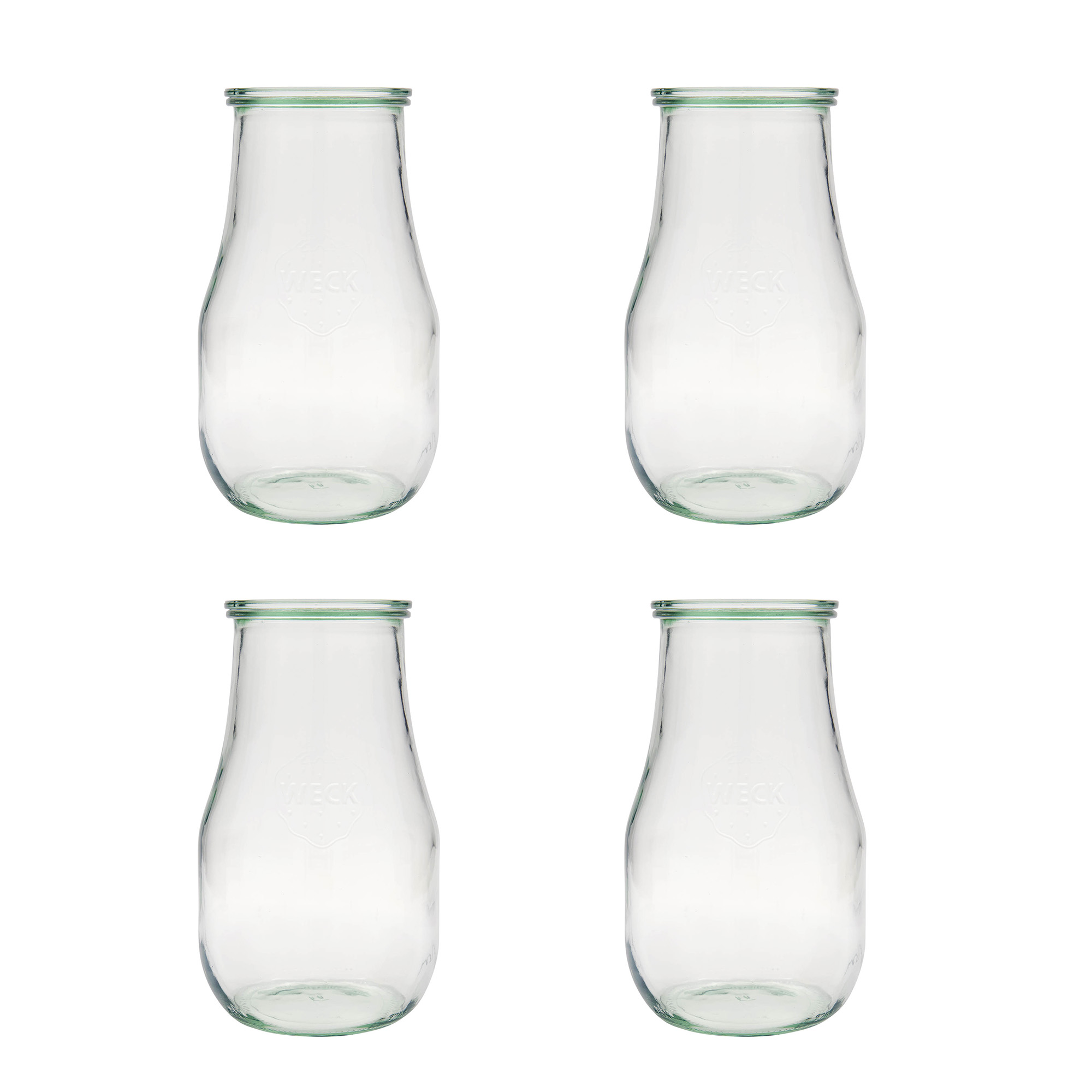4x 2700 ml WECK-tulpenpot met glazen deksel RR 100
