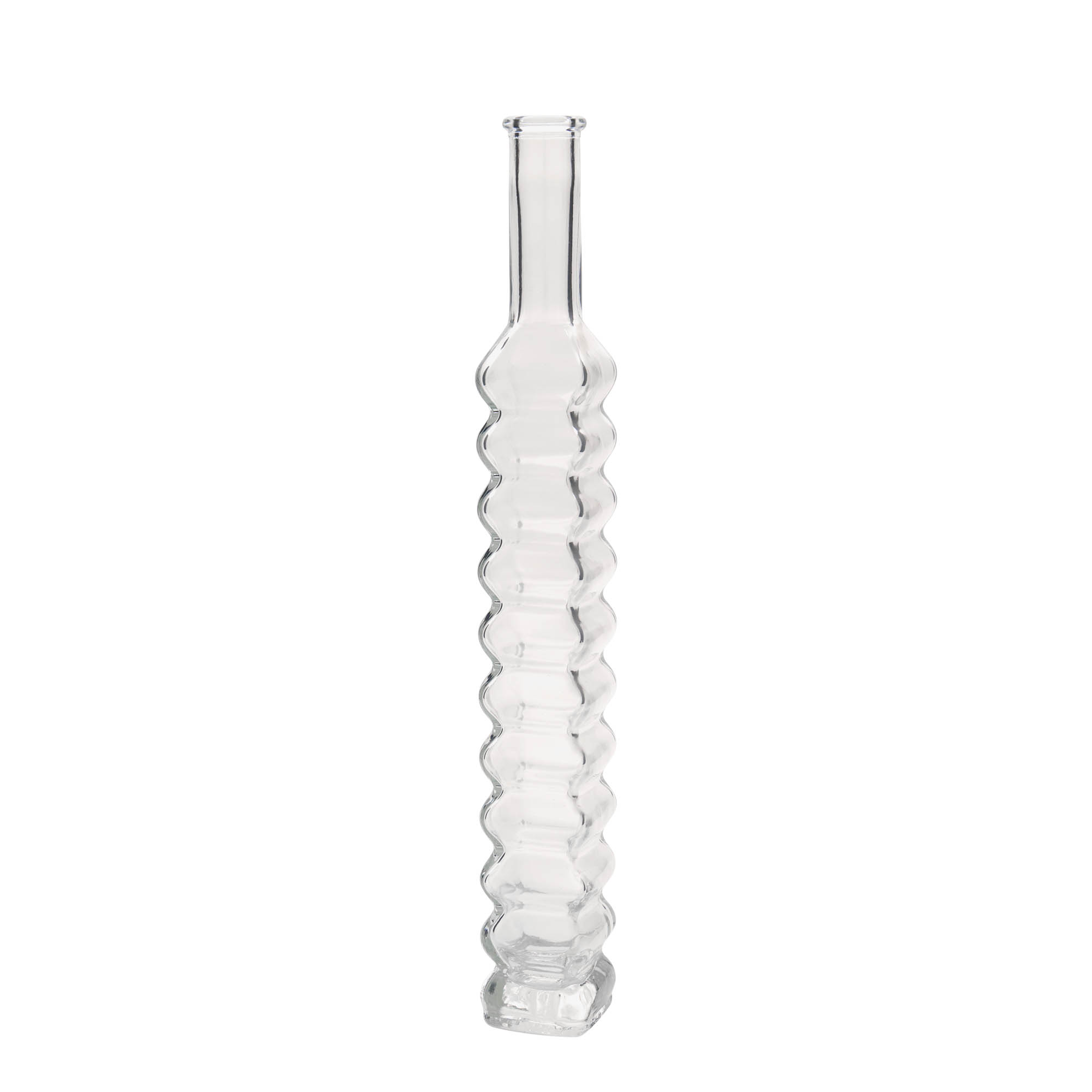 200 ml glazen fles 'Roma, vierkant, opening: kurk' 200 ml glazen fles 'Roma, vierkant, opening: kurk'