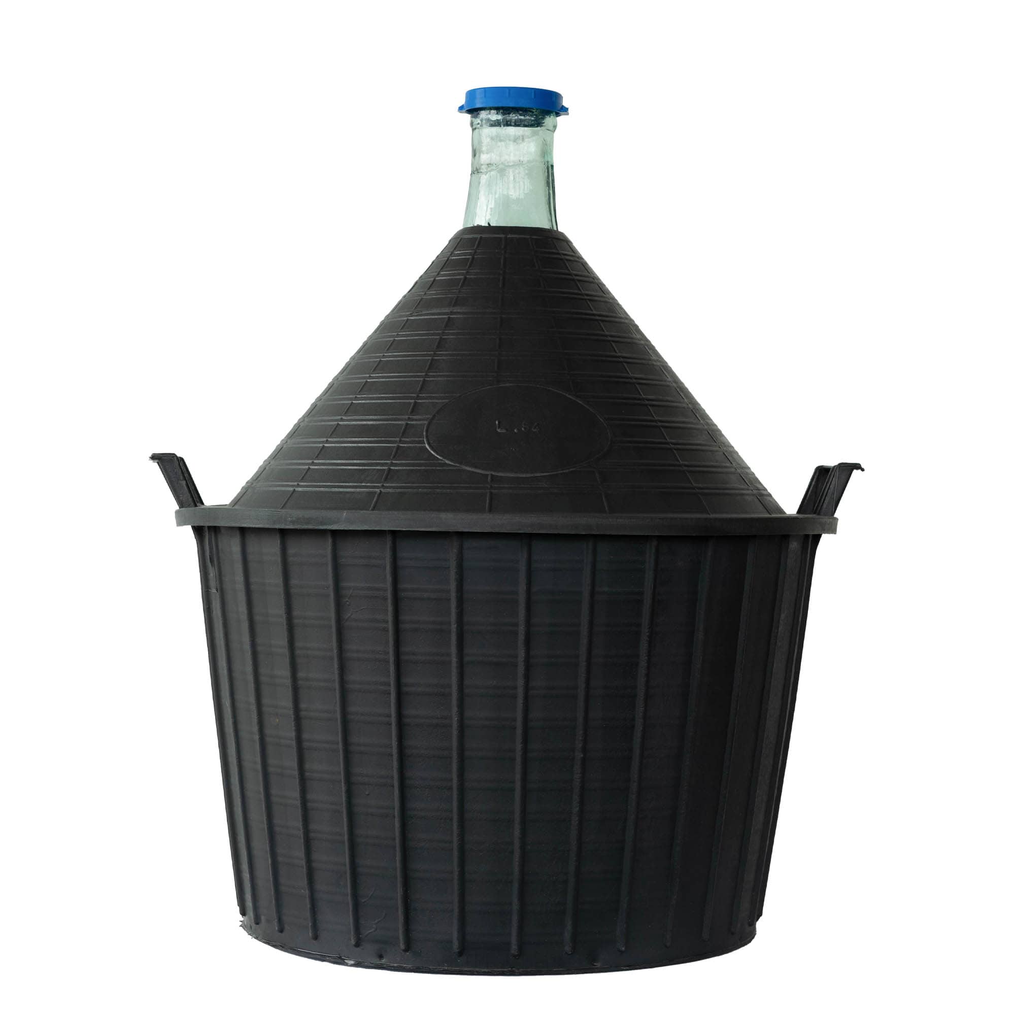 54 l ballonfles met smalle hals, glas, opening: opzetdeksel