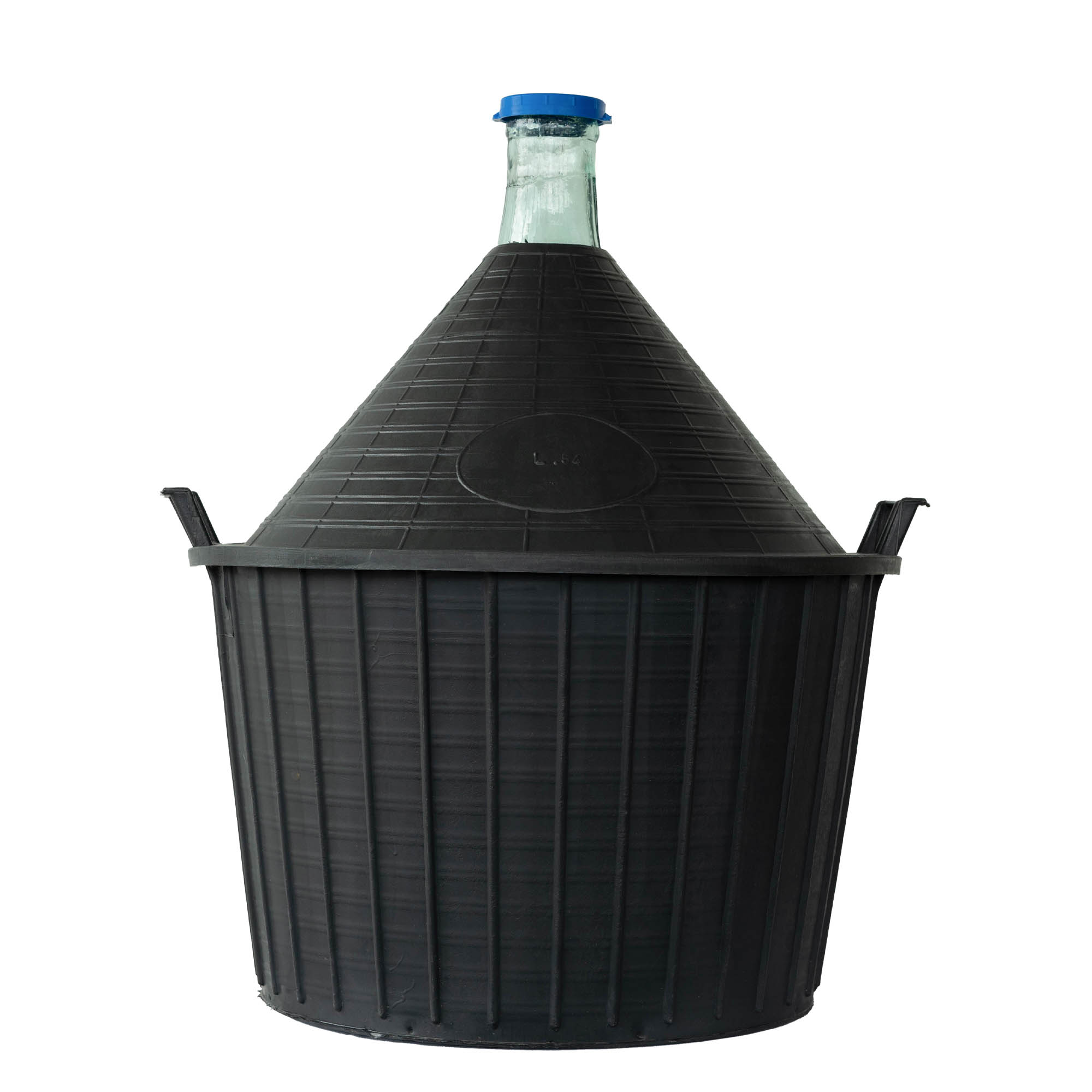 54 l ballonfles met smalle hals, glas, opening: opzetdeksel