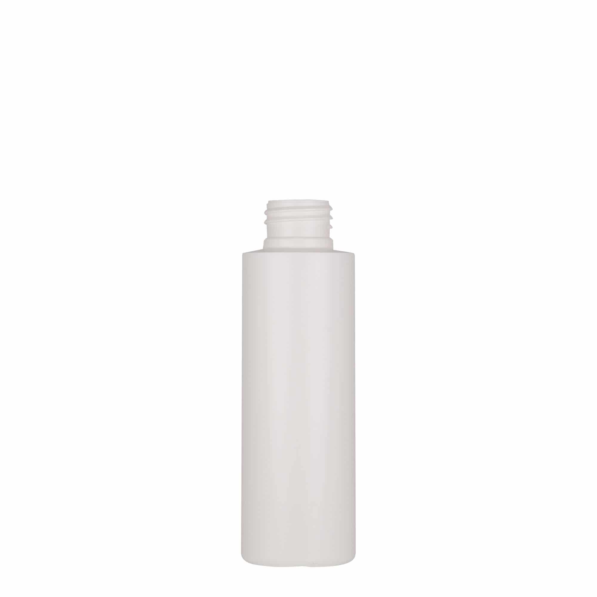 Plastic fles 'Pipe', 100 ml, Green HDPE, wit, monding: 24/410