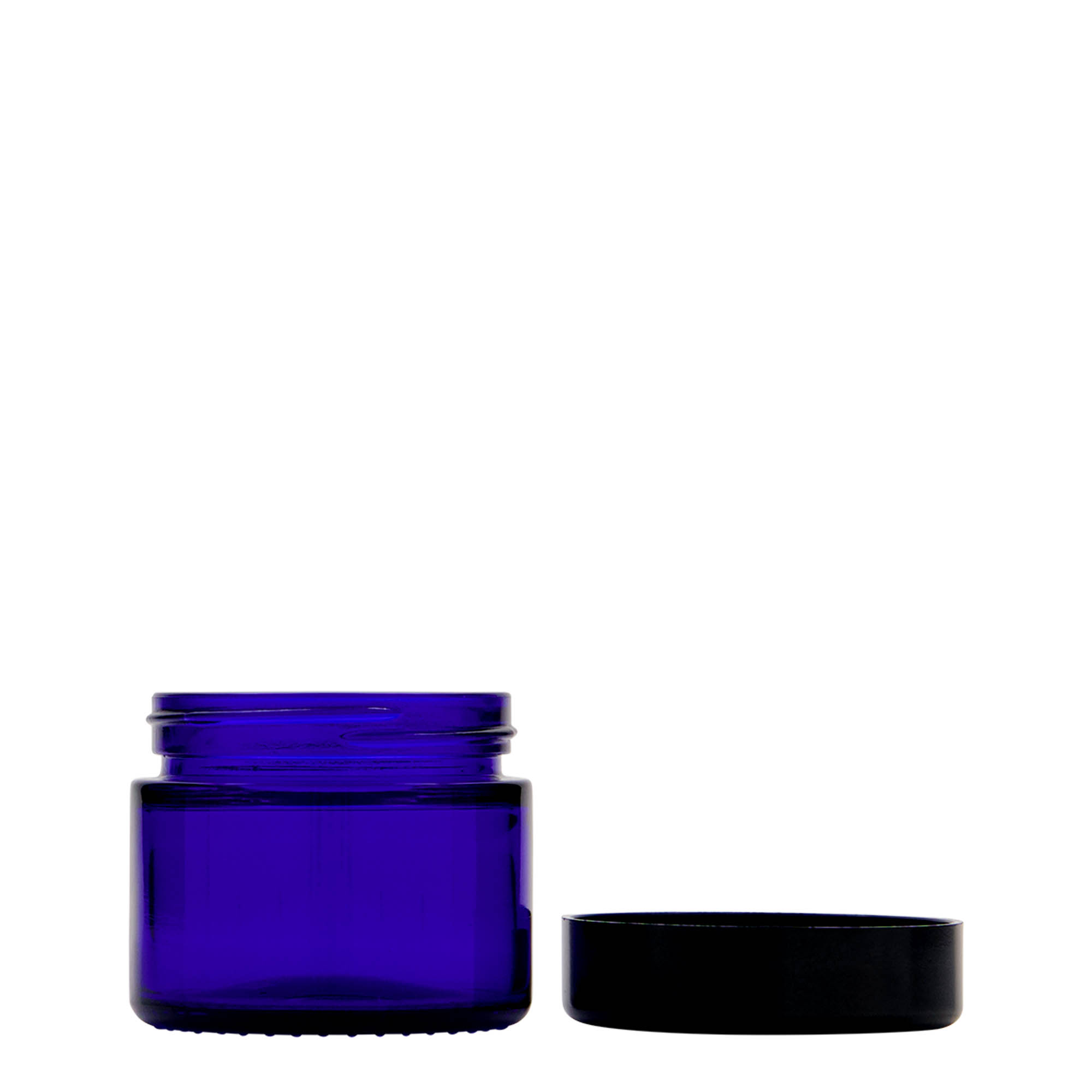 50 ml potje 'Blue Edition', glas, koningsblauw, opening: schroefdop 50 ml potje 'Blue Edition', glas, koningsblauw, opening: schroefdop
