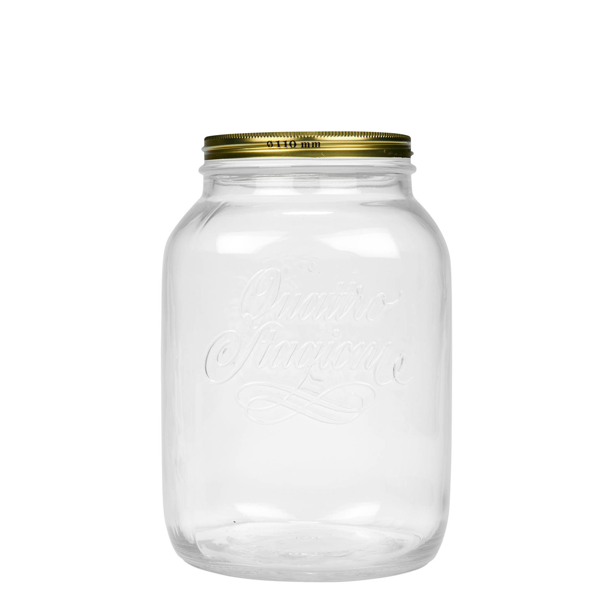 3.000 ml glas 'Quattro Stagioni', opening: schroefdop 3.000 ml glas 'Quattro Stagioni', opening: schroefdop