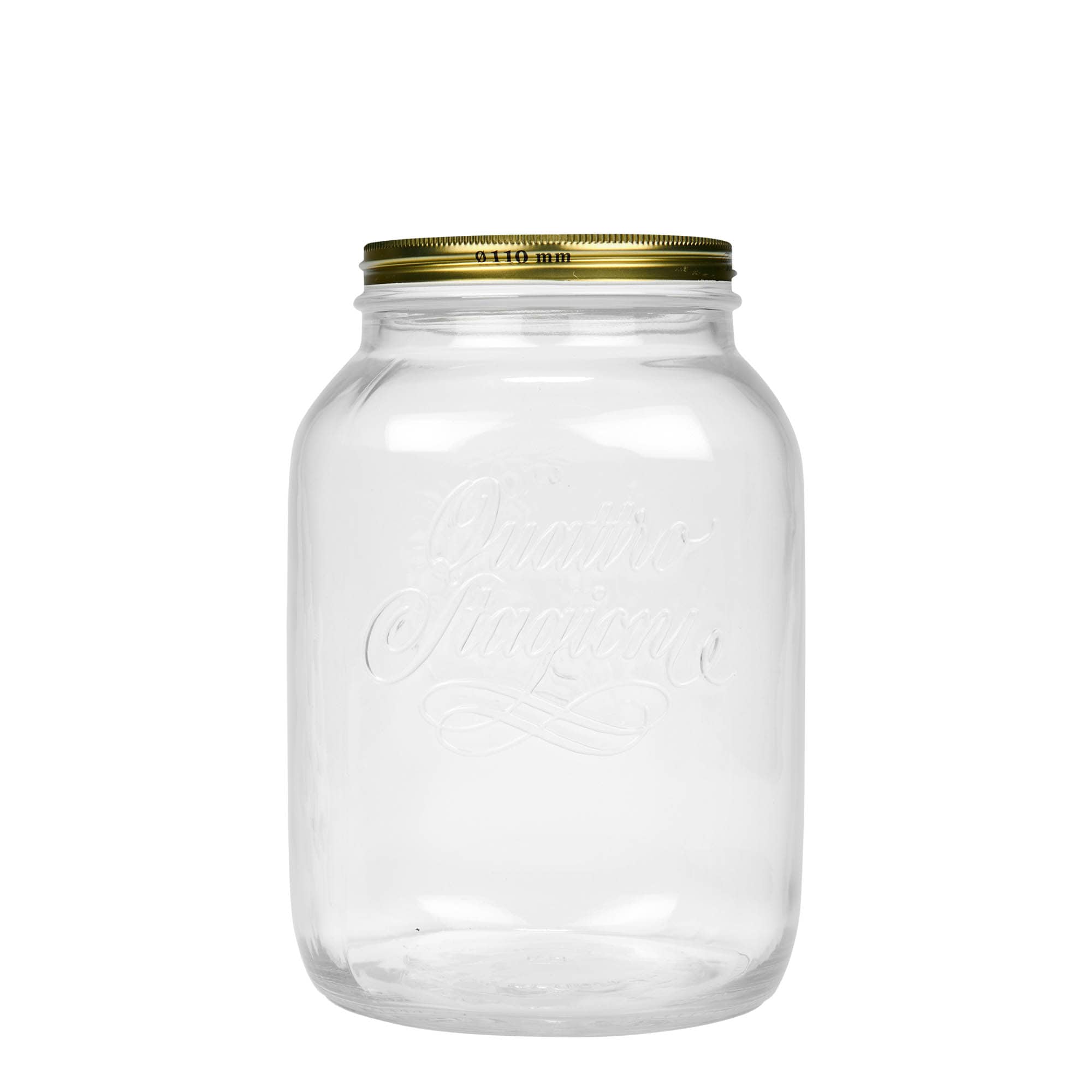 3.000 ml glas 'Quattro Stagioni', opening: schroefdop