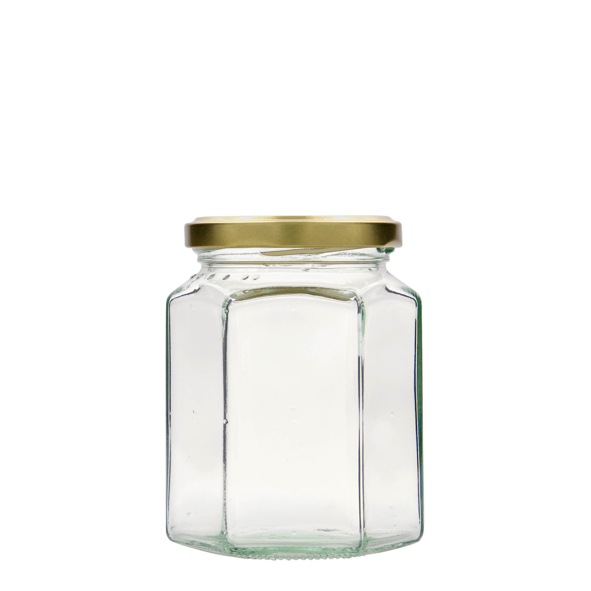 288 ml zeskantglas, opening: twist-off (TO 63) 288 ml zeskantglas, opening: twist-off (TO 63)