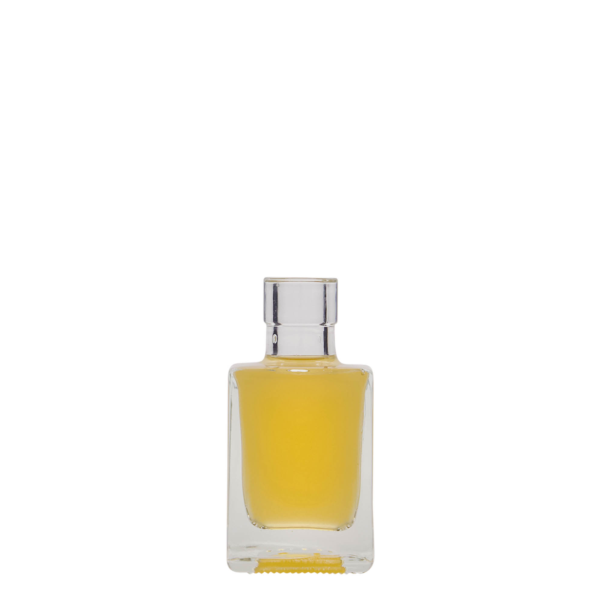 50 ml glazen fles 'Cube', vierkant, opening: kurk