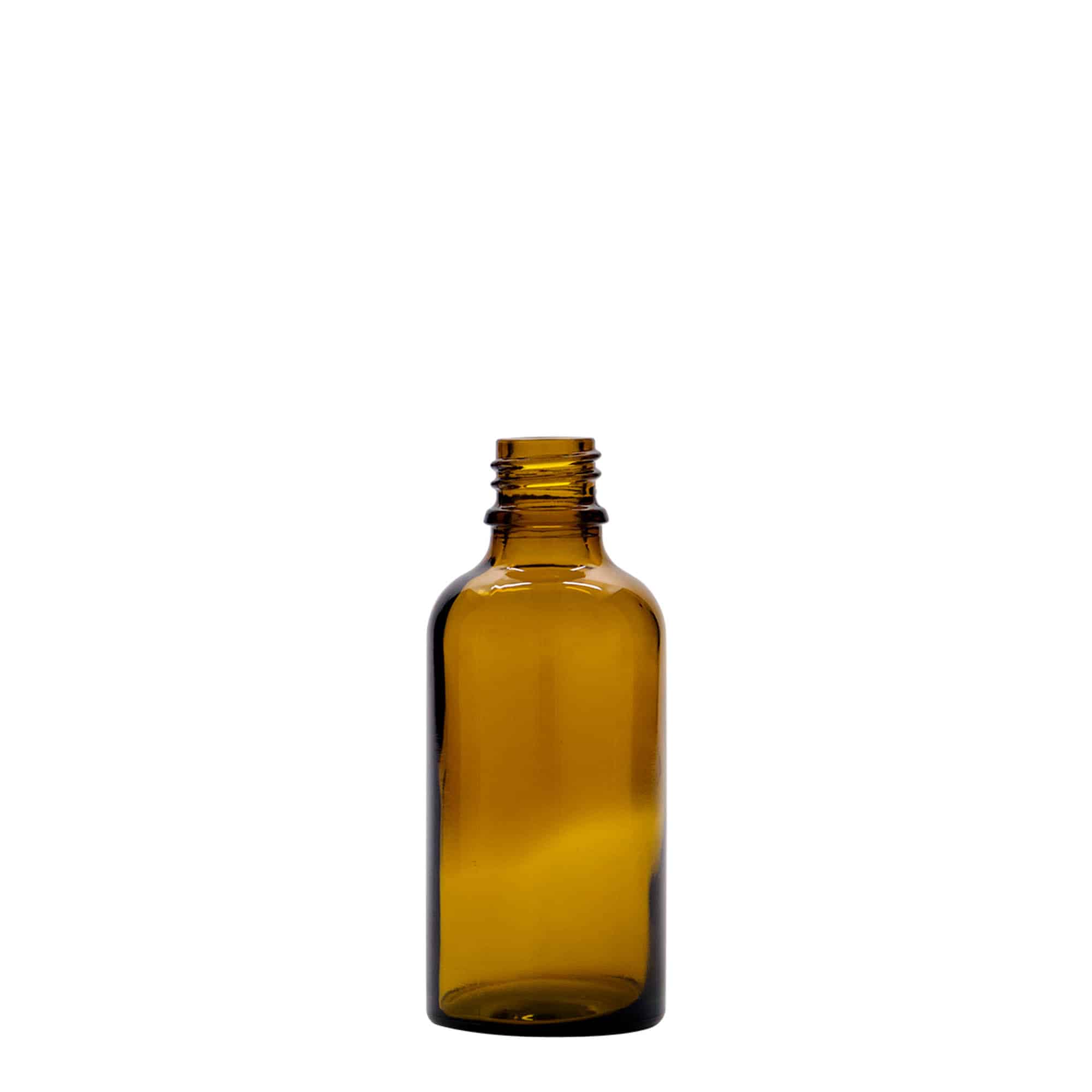 50 ml pipetflesje medicijn, glas, bruin-rood, opening: DIN 18