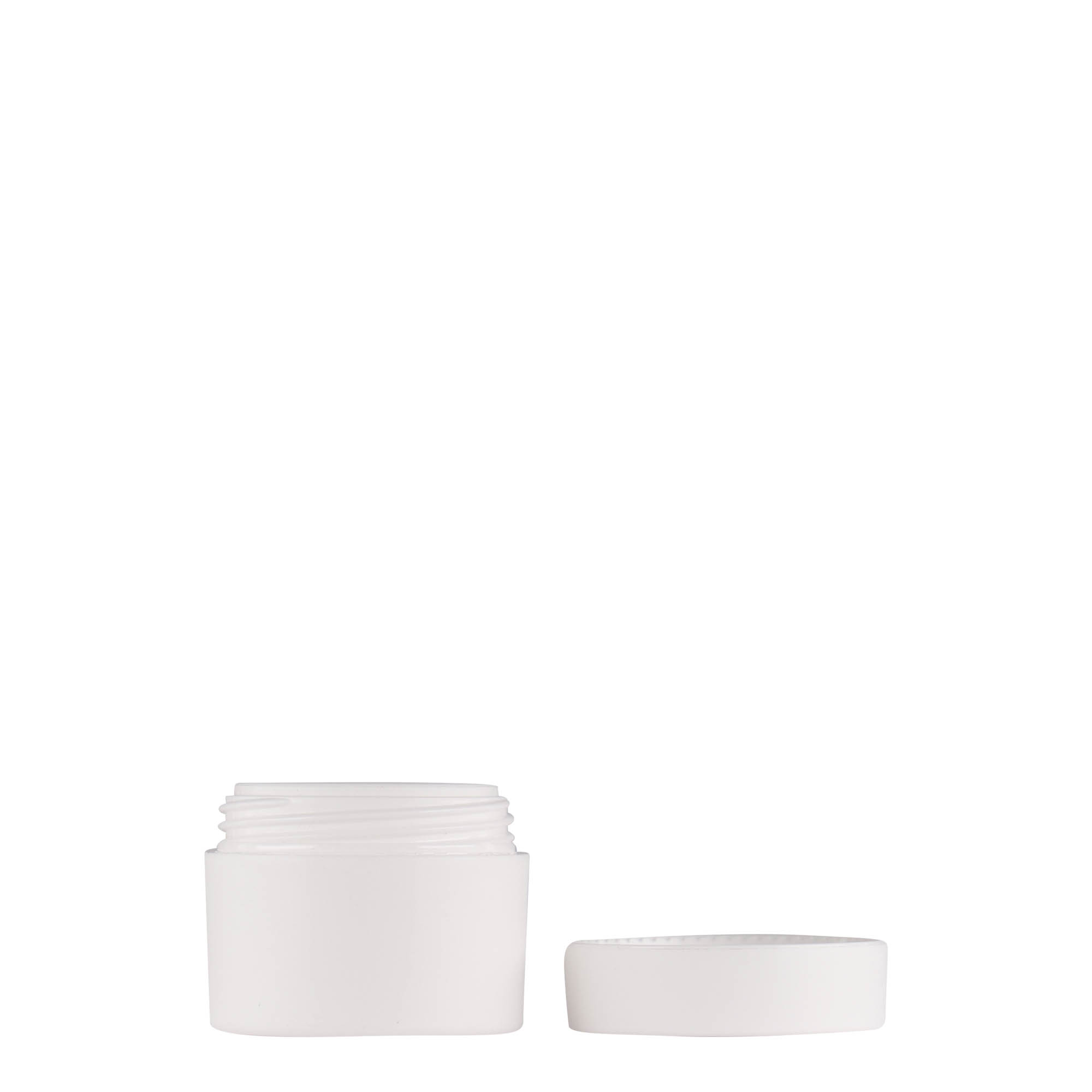 5 ml kunststofpotje 'Antonella', PP, wit, opening: schroefdop