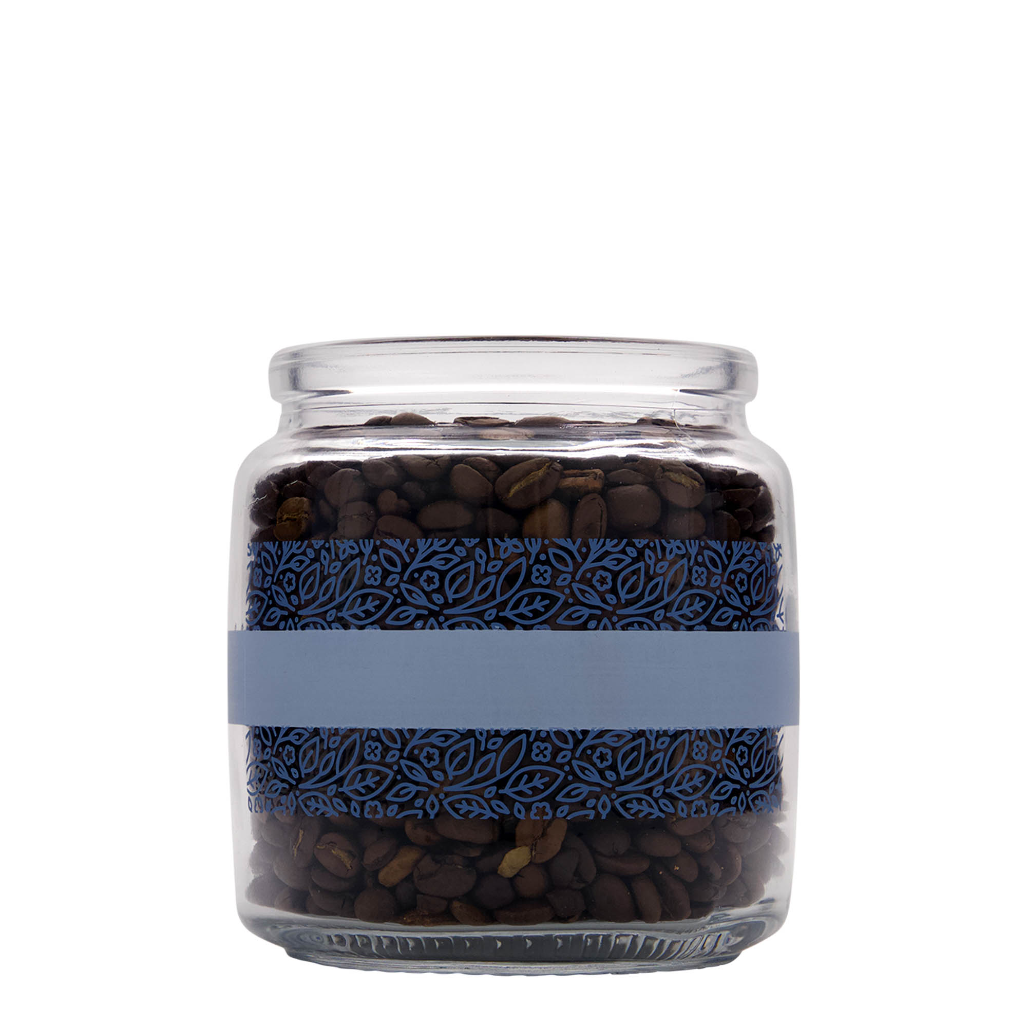 750 ml kurkglas 'Giara', motief: Naturalmente blu, mondstuk: kurk