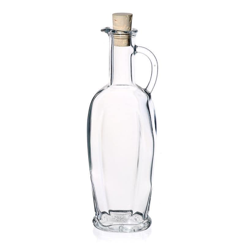 Glazen fles 'Eleganta', 250 ml, ovaal, monding: kurk