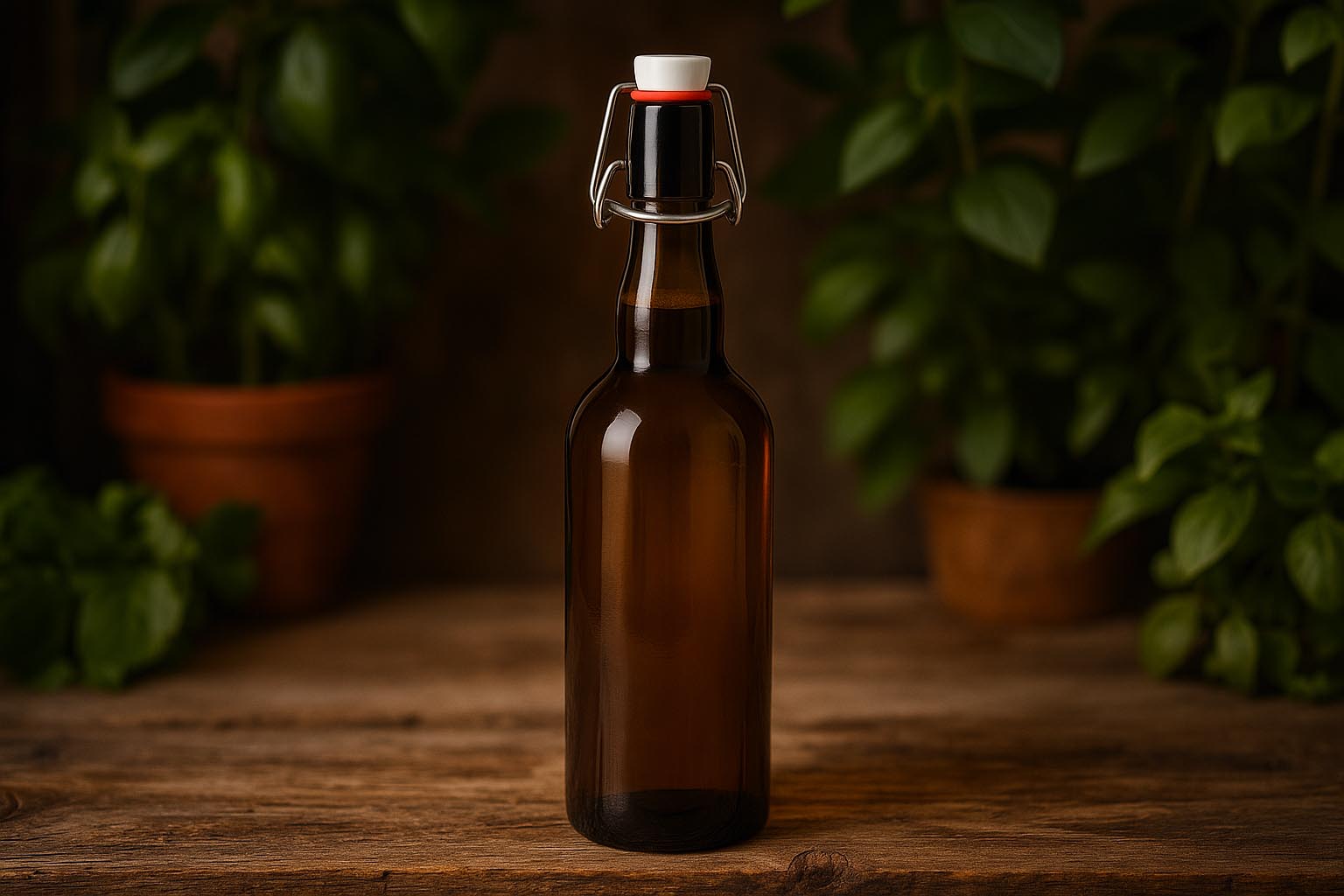 750 ml bierfles België, glas, opening: beugelsluiting