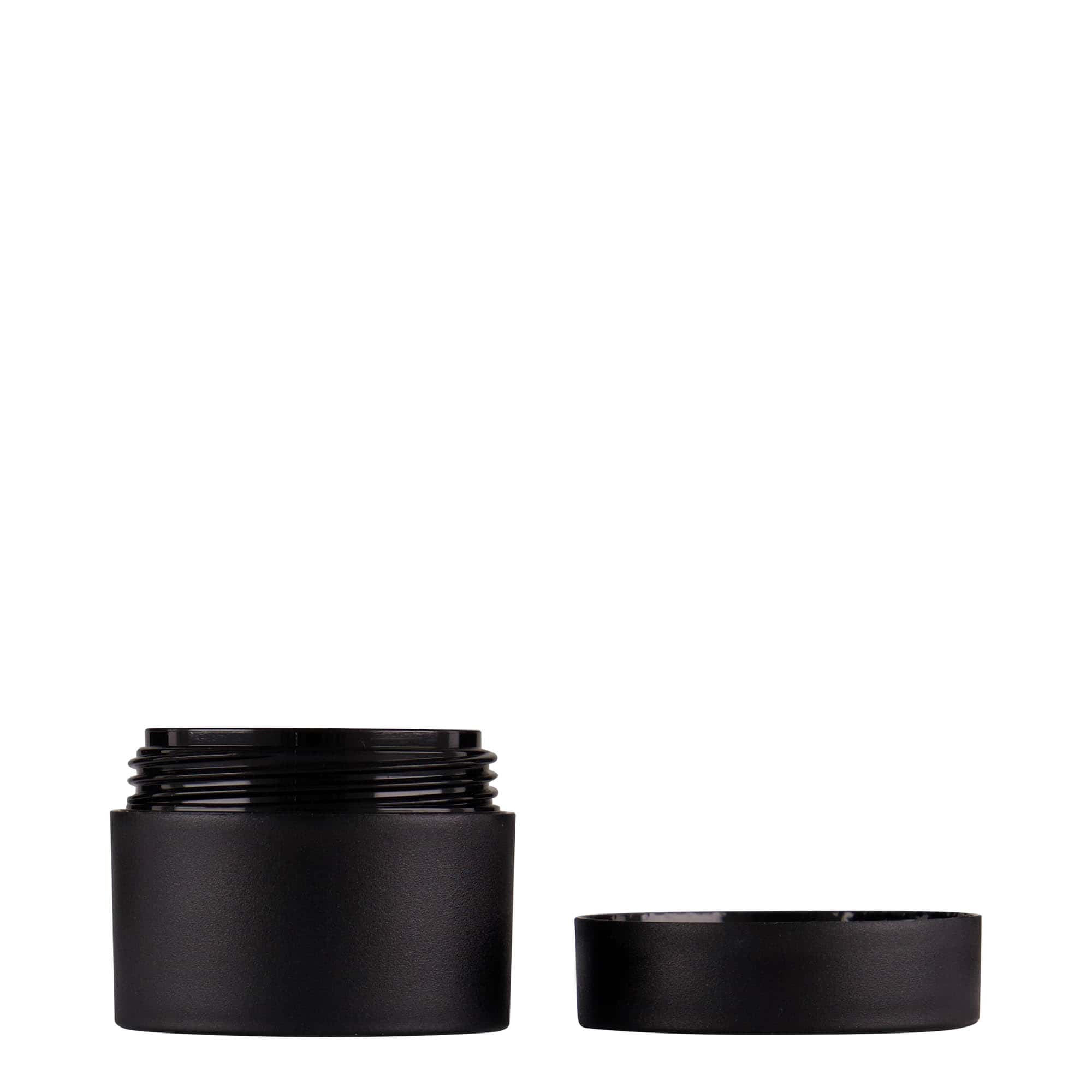 15 ml kunststofpot 'Antonella', PP, zwart, opening: schroefdop