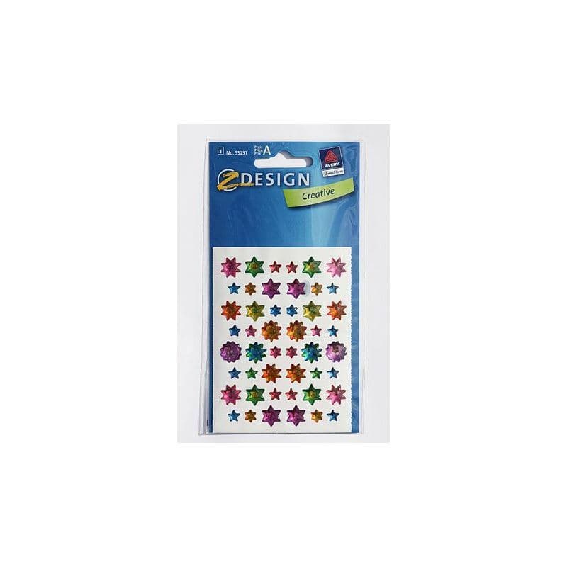 Zweckform Sticker 'Gelsterne', kunststof, meerkleurig