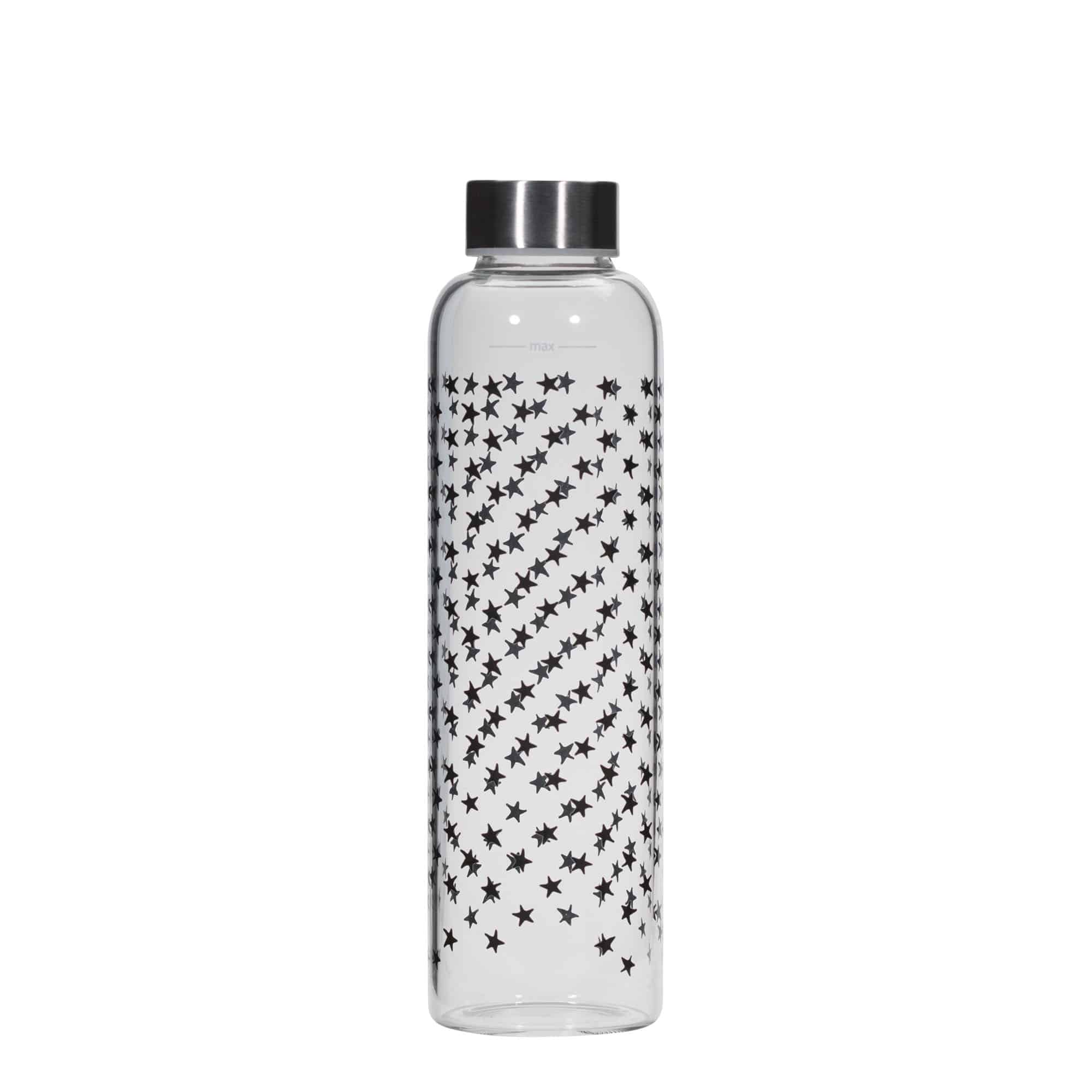 Drinkfles 'Perseus', 500 ml, motief: Zwarte sterren, monding: schroefsluiting