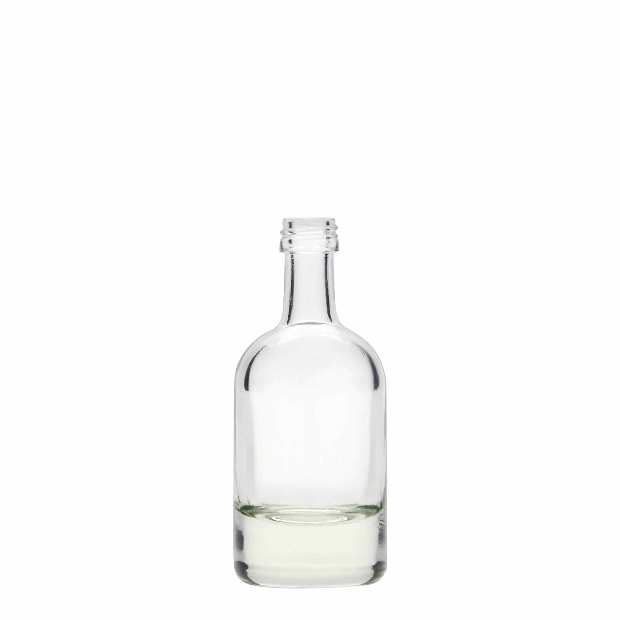 50 ml glazen fles 'Linea Uno', mondstuk: PP 18 50 ml glazen fles 'Linea Uno', mondstuk: PP 18