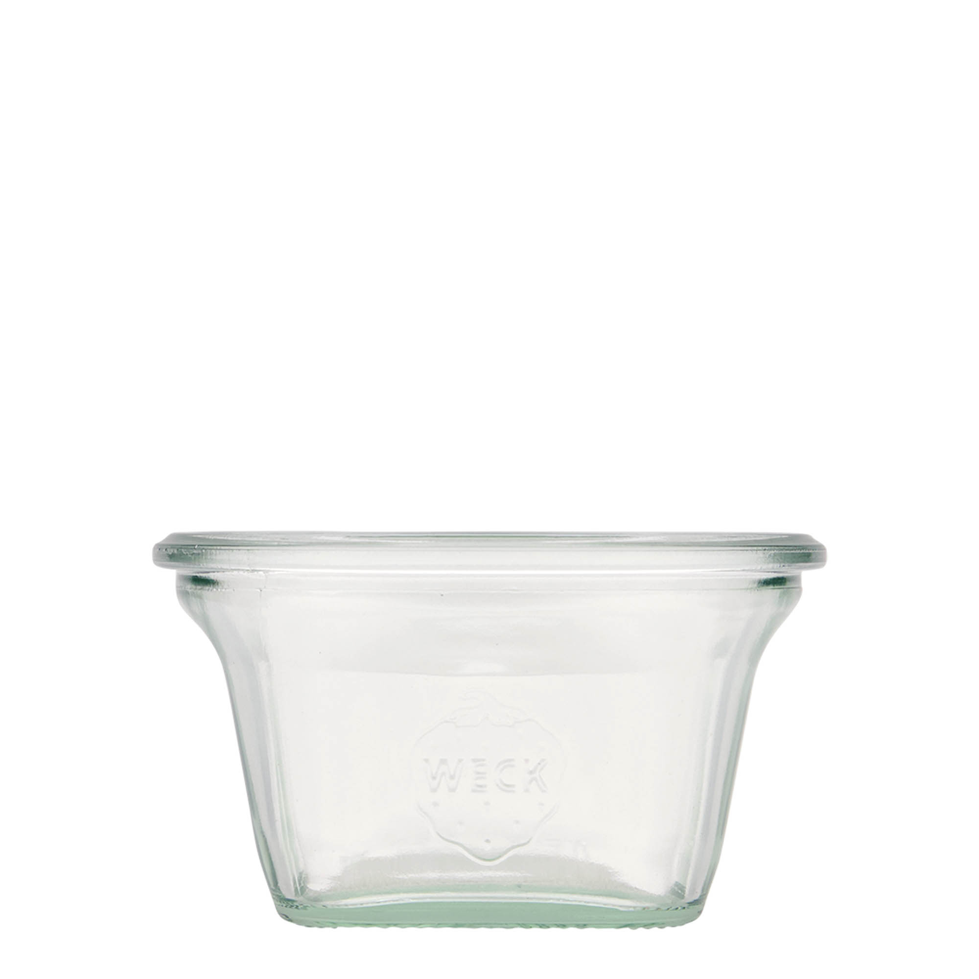 290 ml WECK-Quadroglas, vierkant, opening: ronde rand