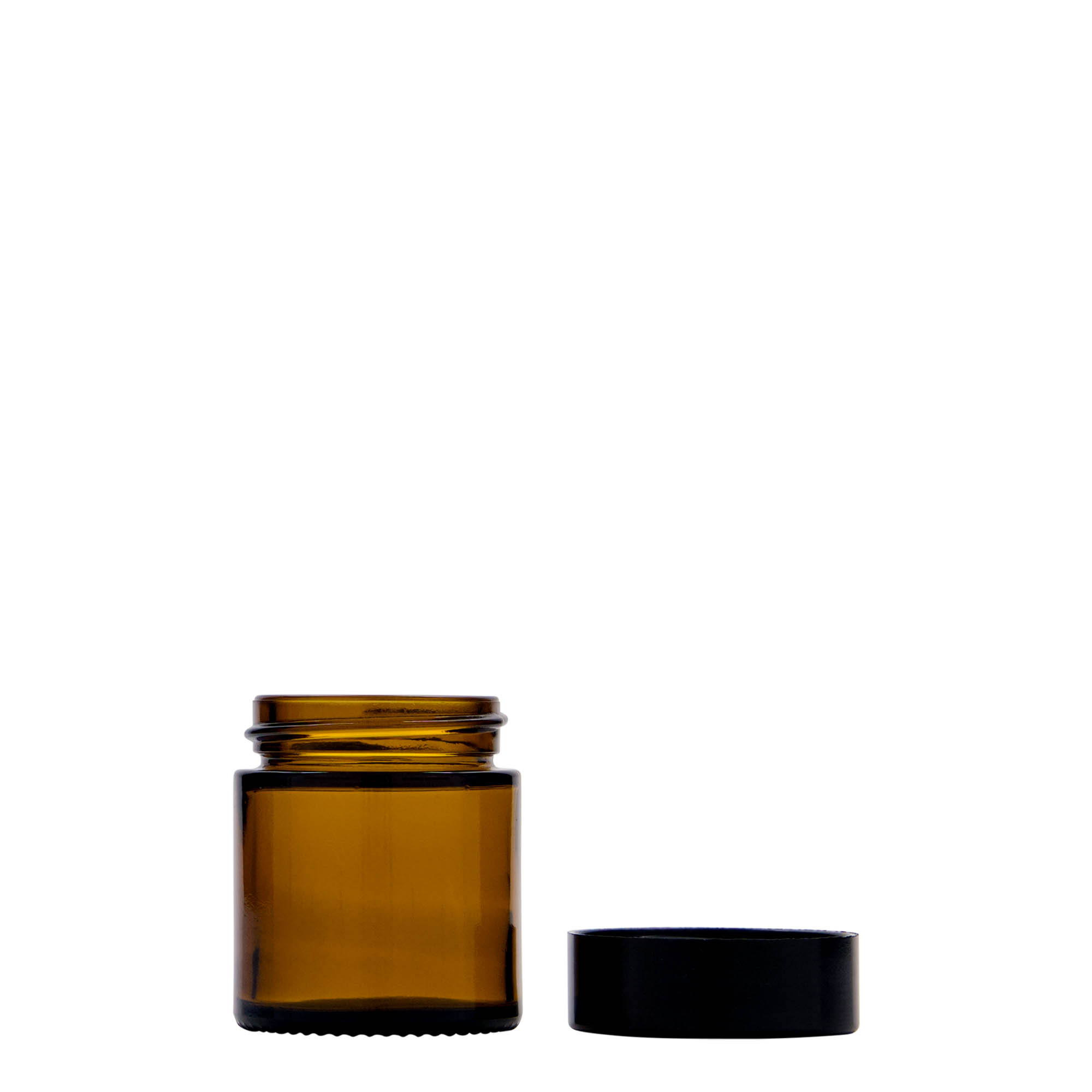 30 ml potje 'Brown Line', glas, bruin, opening: schroefdop