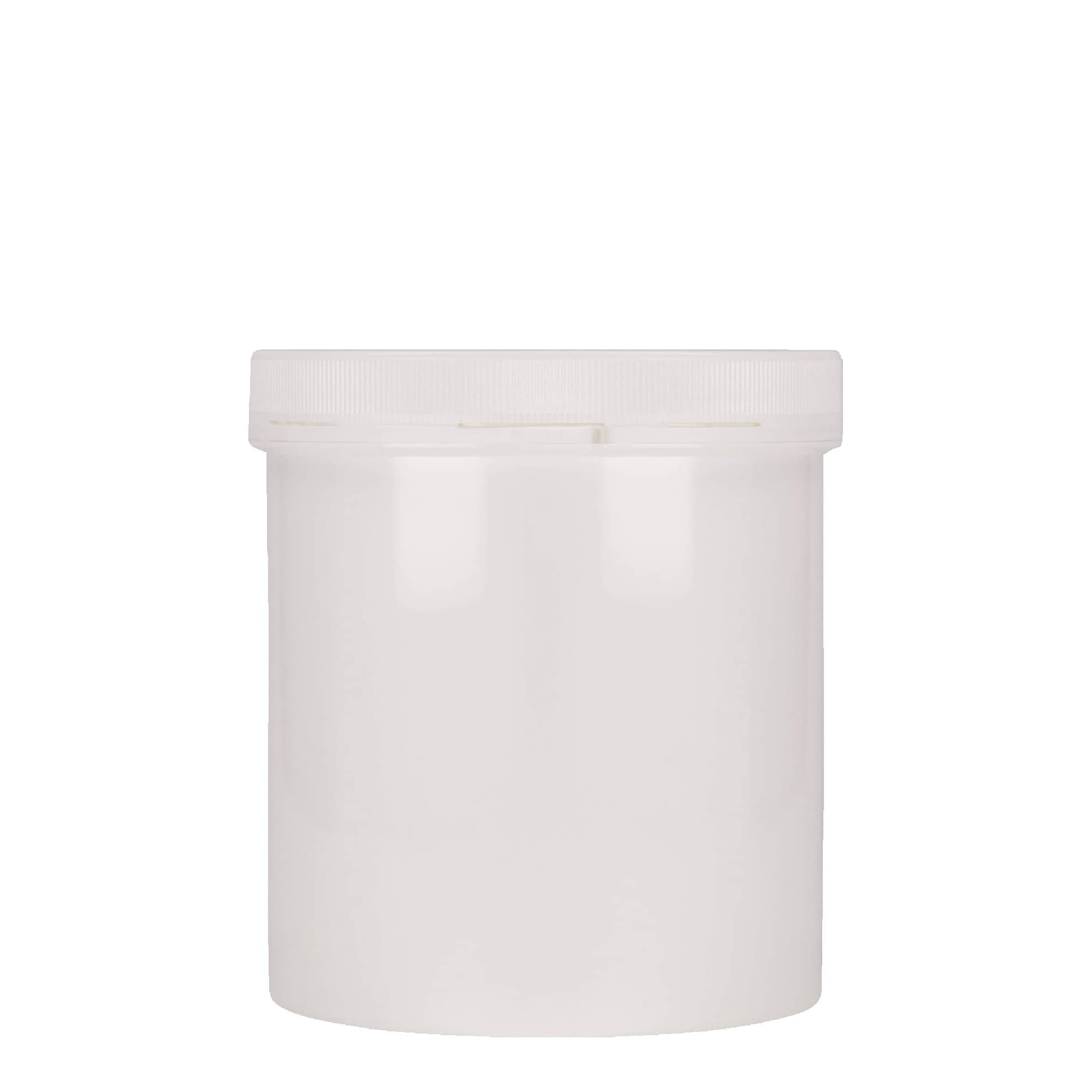 1.000 ml kunststoffles 'Securilock', PP, wit, opening: schroefdop
