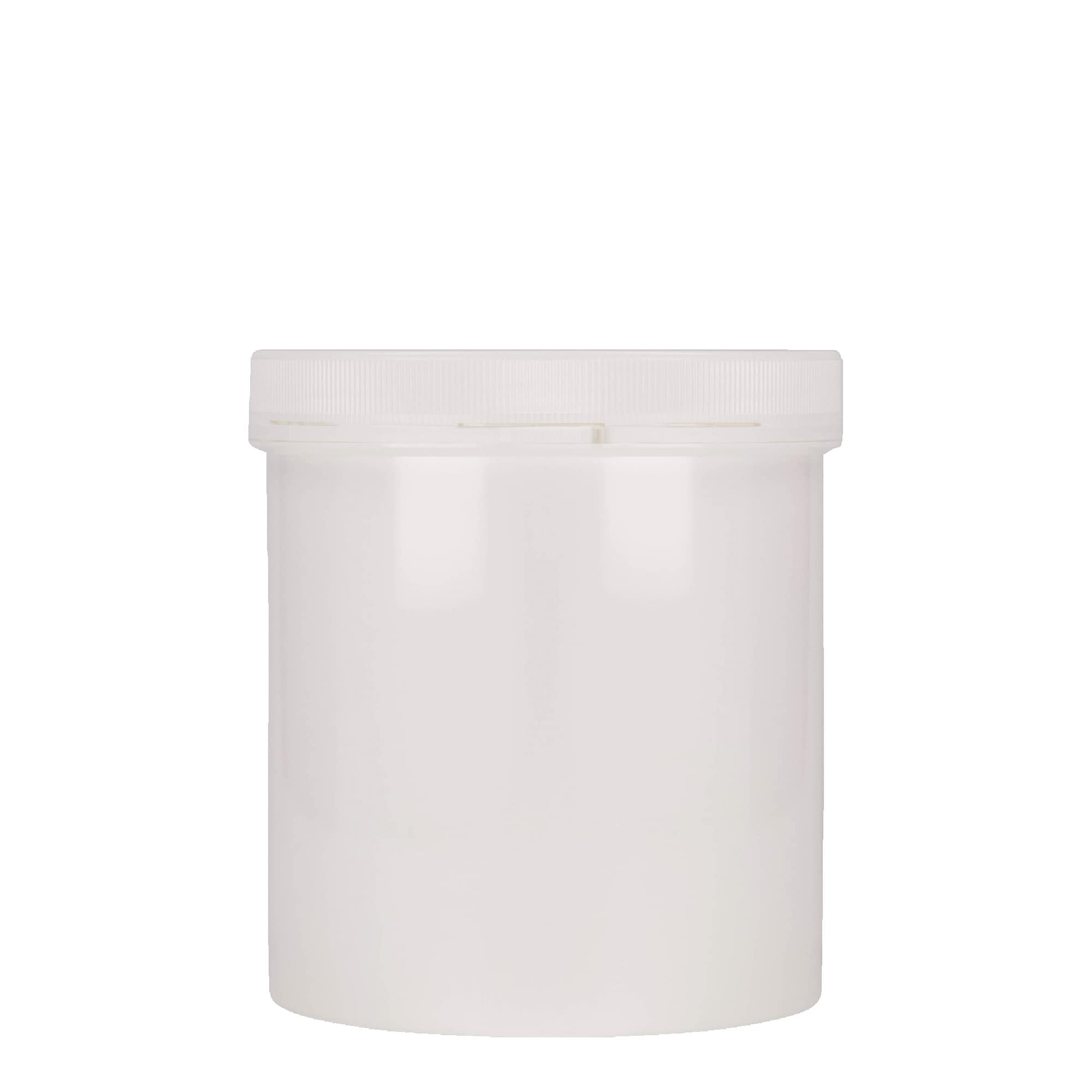 1.000 ml kunststoffles 'Securilock', PP, wit, opening: schroefdop