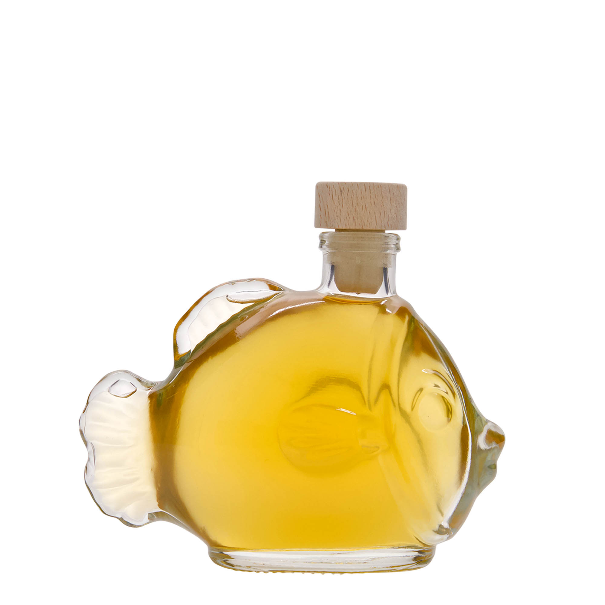 200 ml glazen fles 'Vis', opening: kurk 200 ml glazen fles 'Vis', opening: kurk