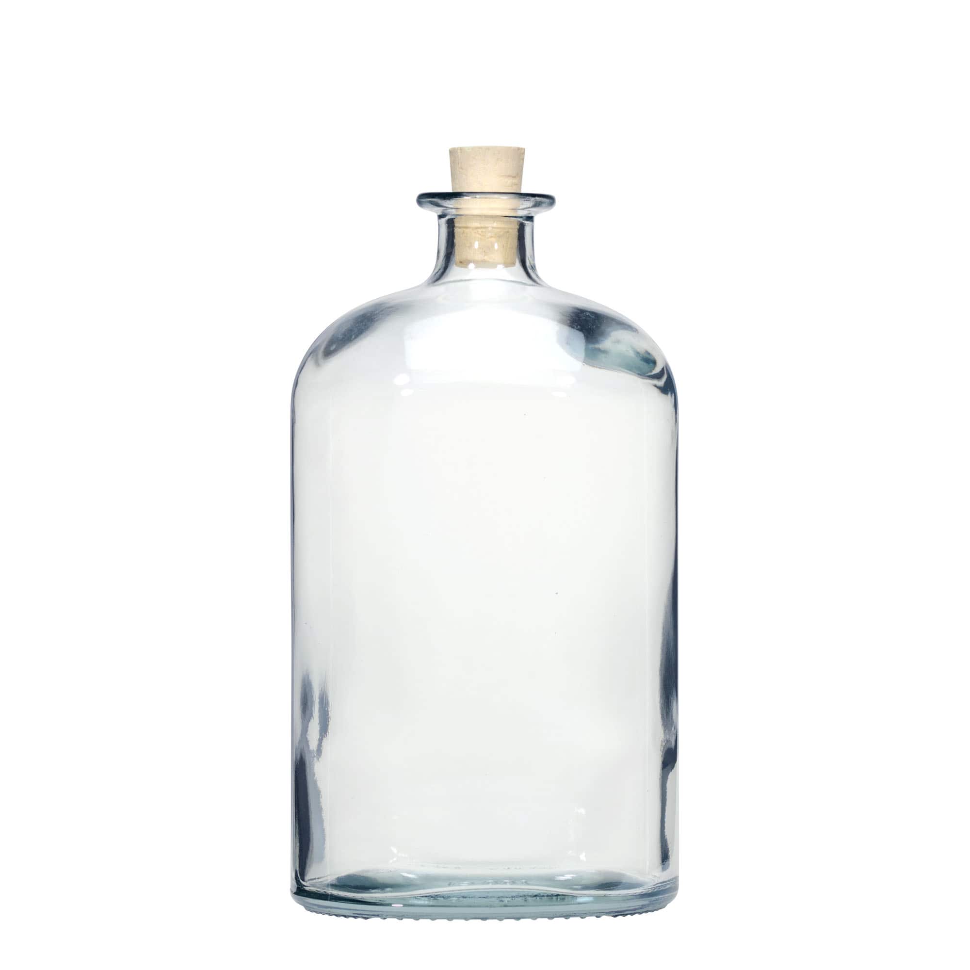 1.000 ml glazen fles 'Dundee', ovaal, opening: kurk